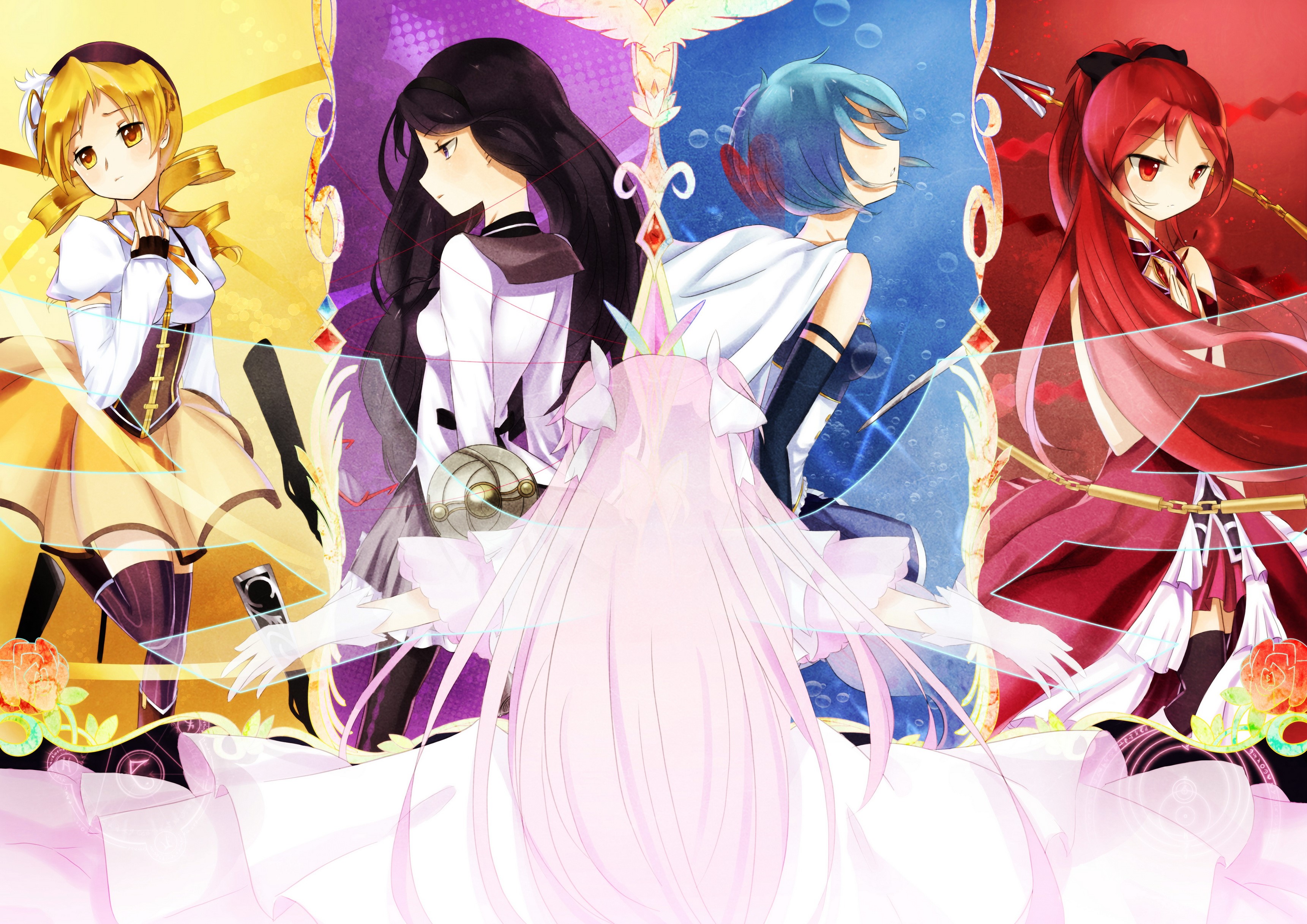 Mahou Shoujo Madoka Magica characters HD Wallpaper