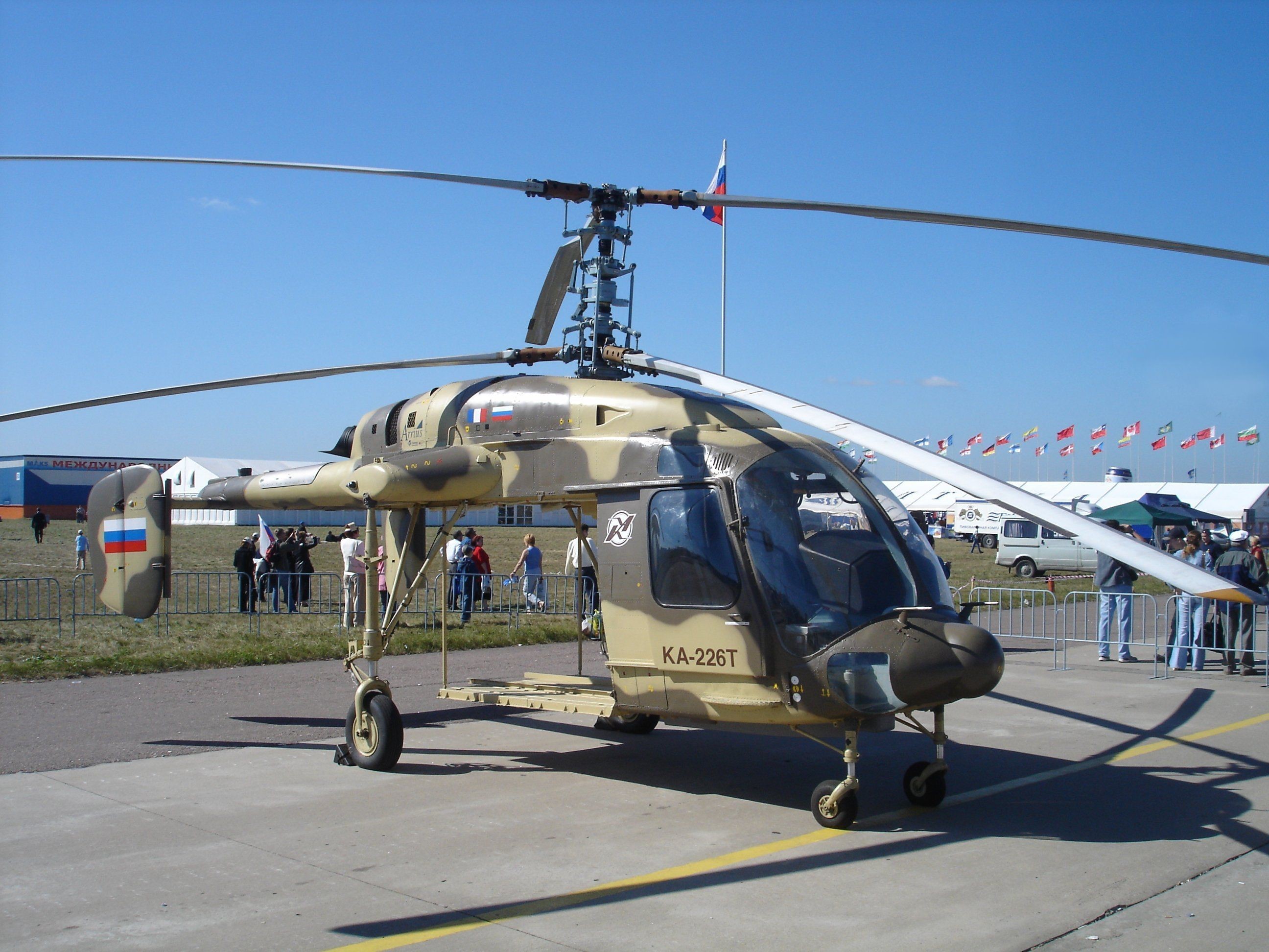 Kamov Ka-226T helicopter on display HD Wallpaper