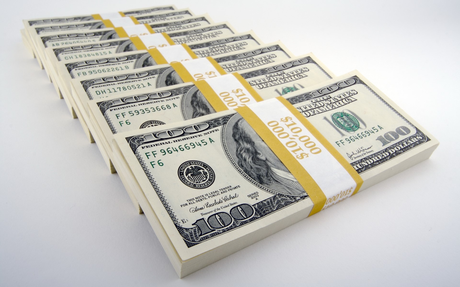 Stacks of US Dollar Bills HD Wallpaper