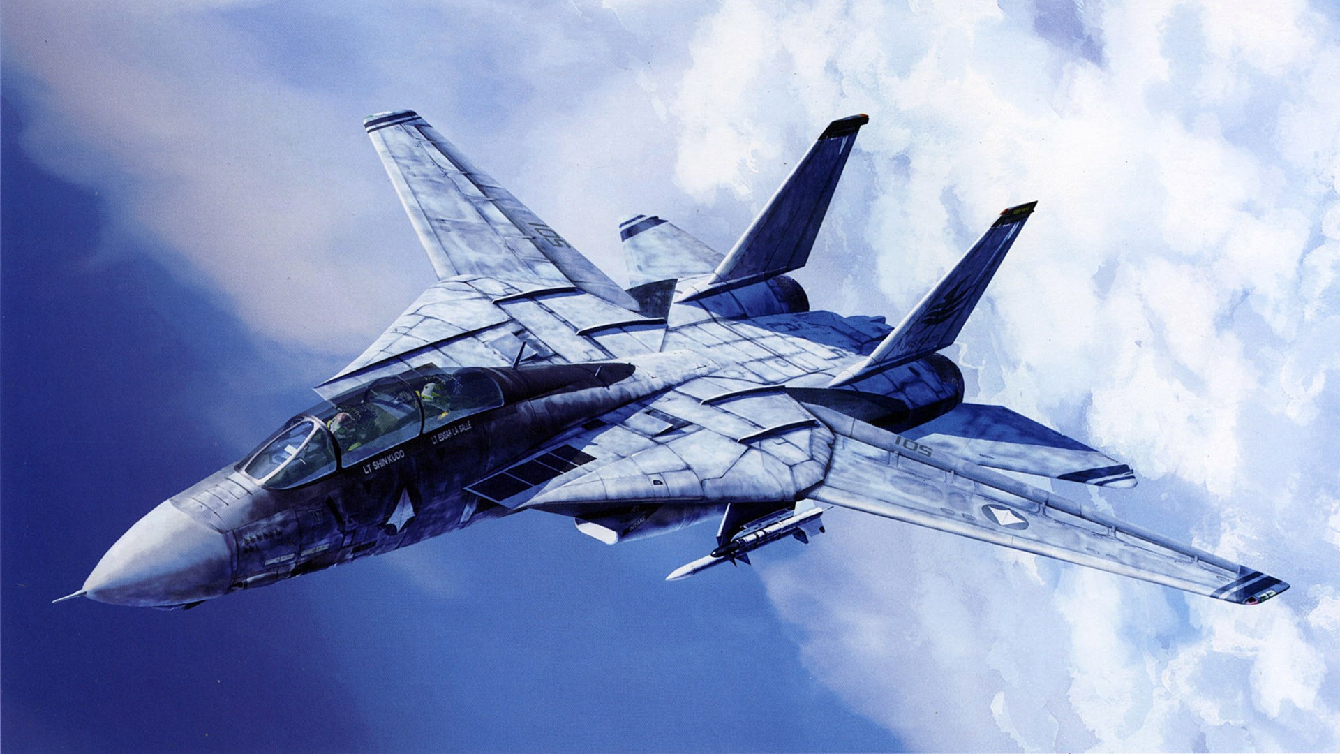 F-14 Tomcat Fighter Jet Painting HD Wallpaper