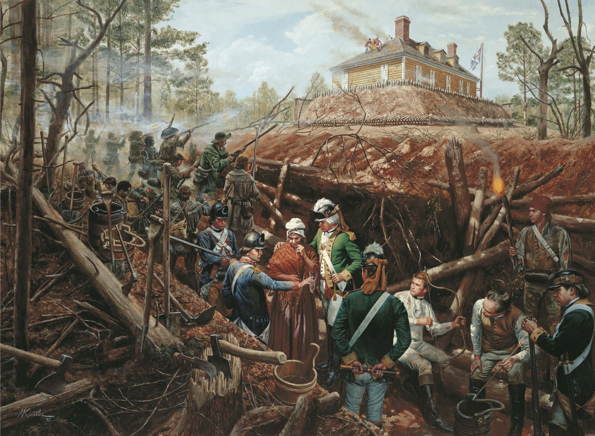 Mort Kunstler's "The Siege of Ninety Six" HD Wallpaper