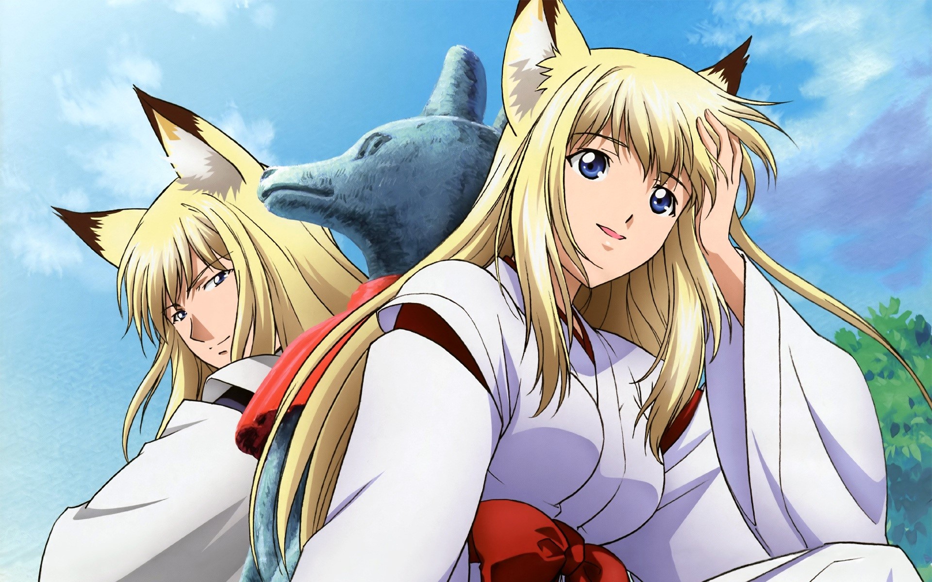 Kuzunoha and Chizuru from The Familiar of Zero HD Wallpaper