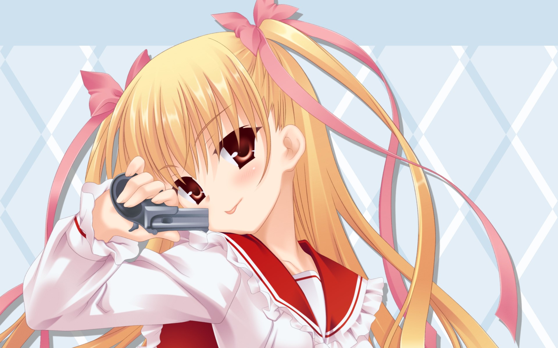 Aria Hidan no Aria holding a gun HD Wallpaper