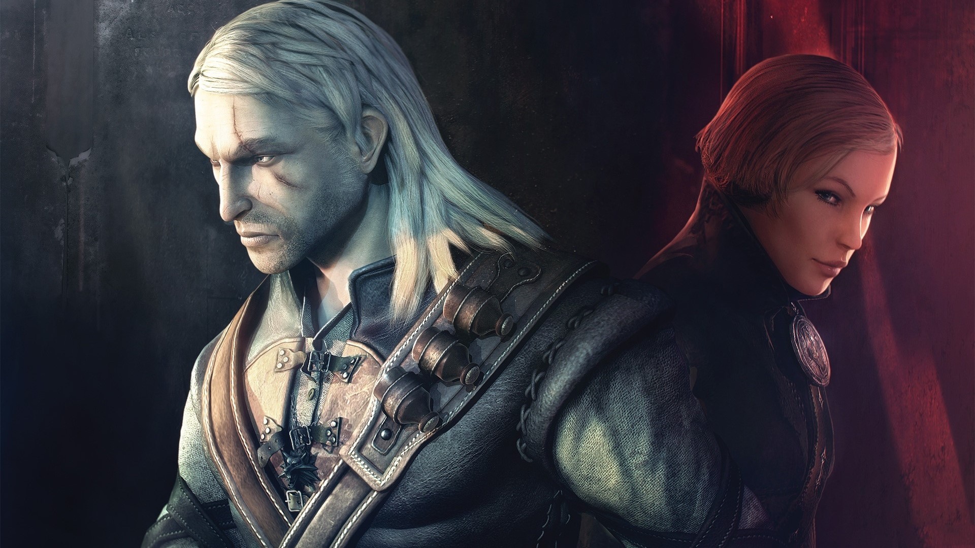 Geralt of Rivia and Triss Merigold from The Witcher HD Wallpaper
