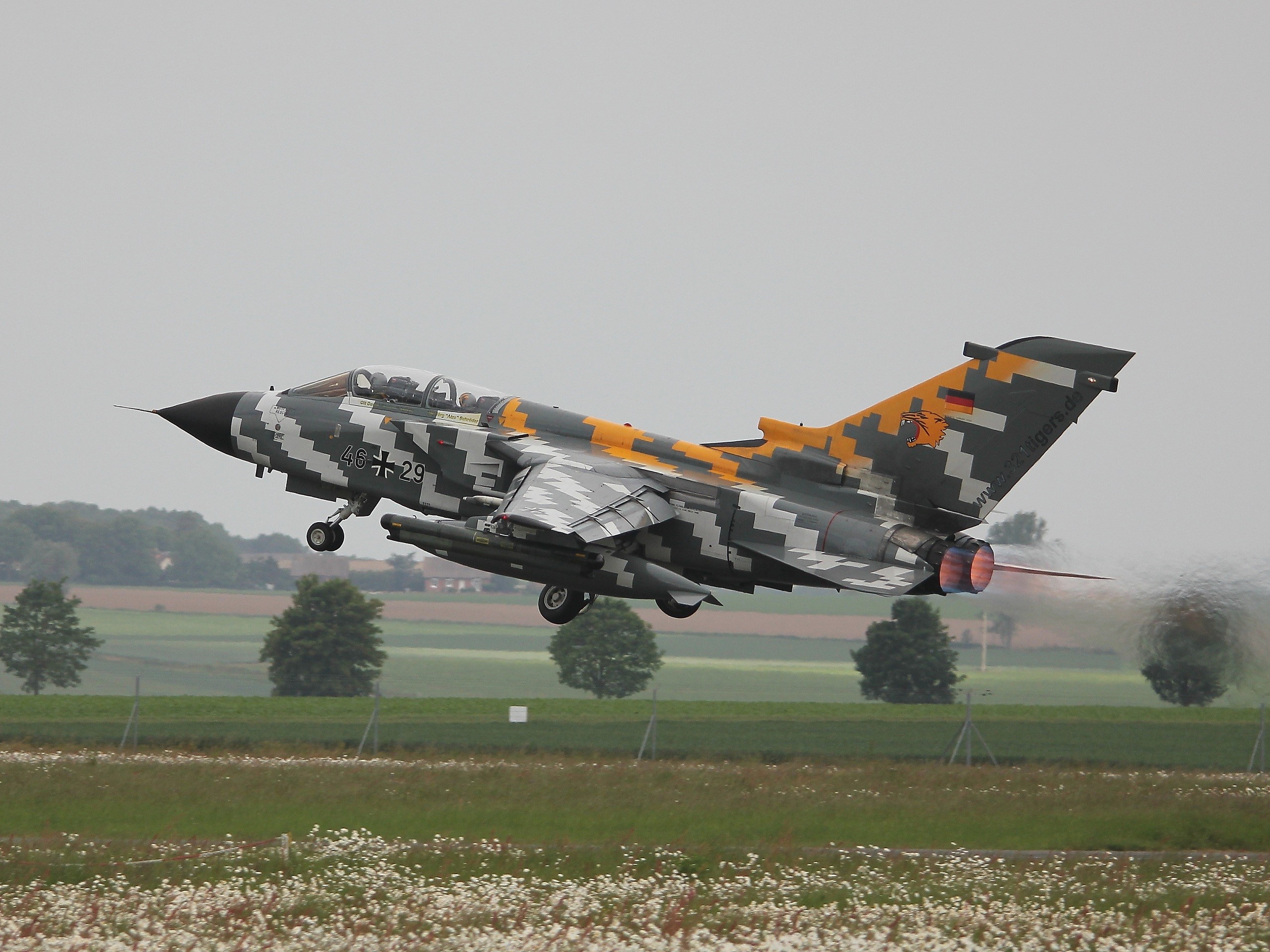 German Air Force Tornado Fighter Jet Taking Off HD Wallpaper