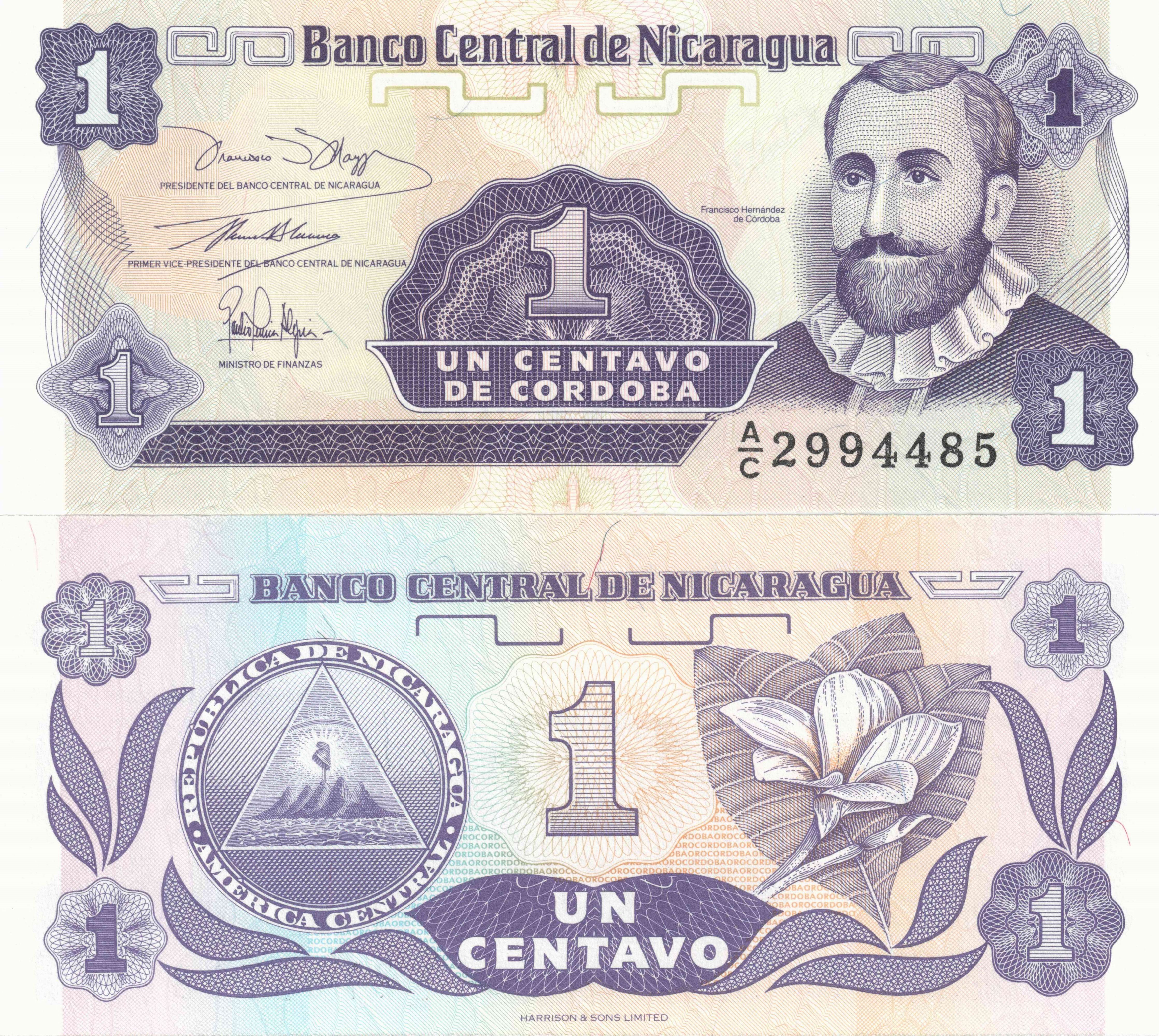 1 Centavo Nicaragua Banknote HD Wallpaper