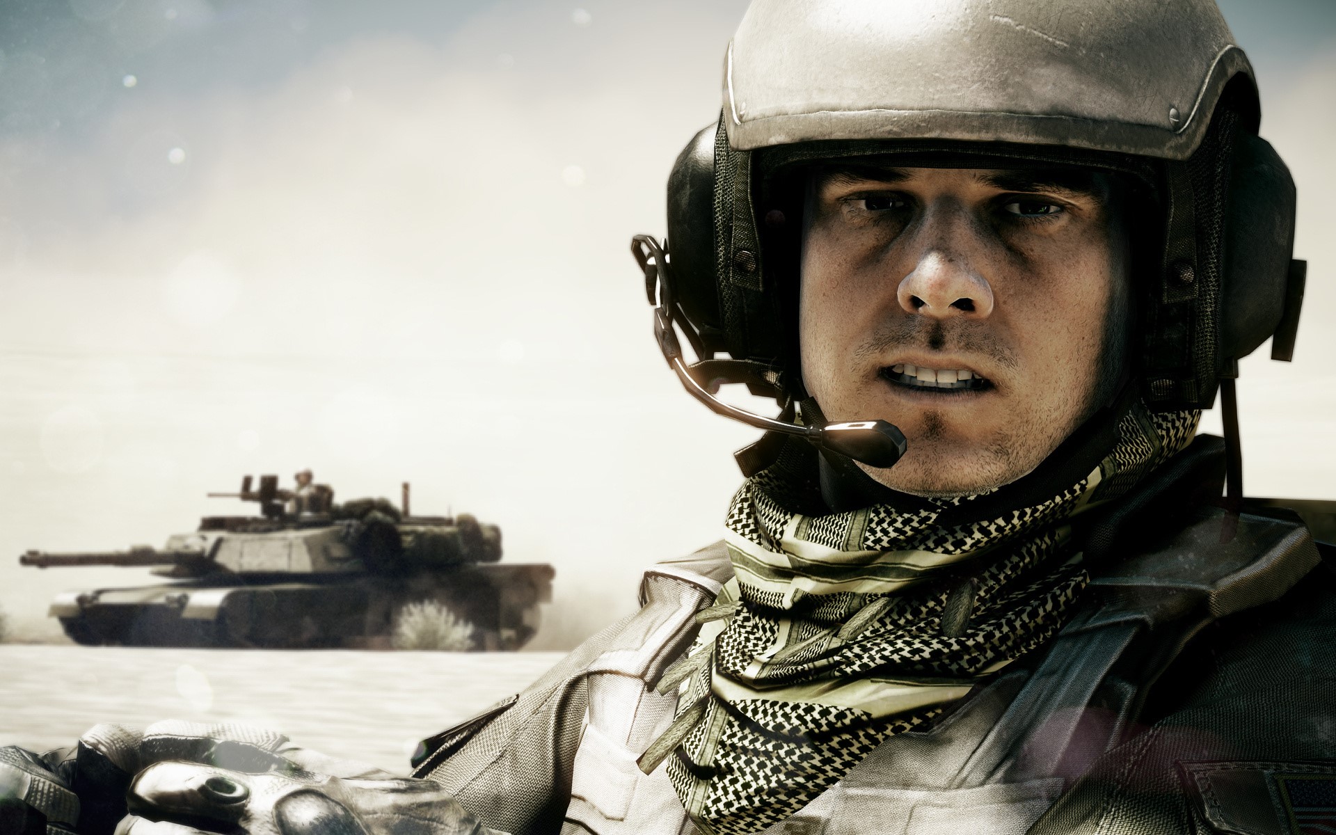 Soldier and tank in Battlefield HD Wallpaper