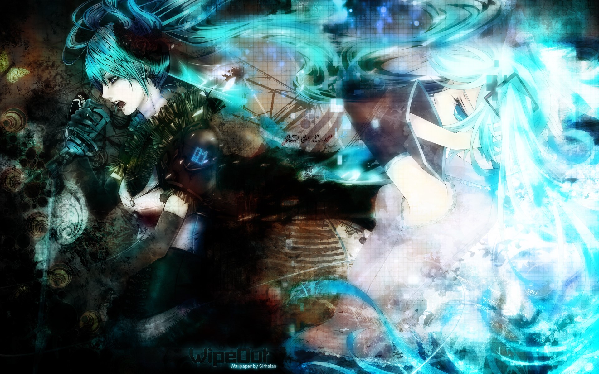 Hatsune Miku from Vocaloid HD Wallpaper
