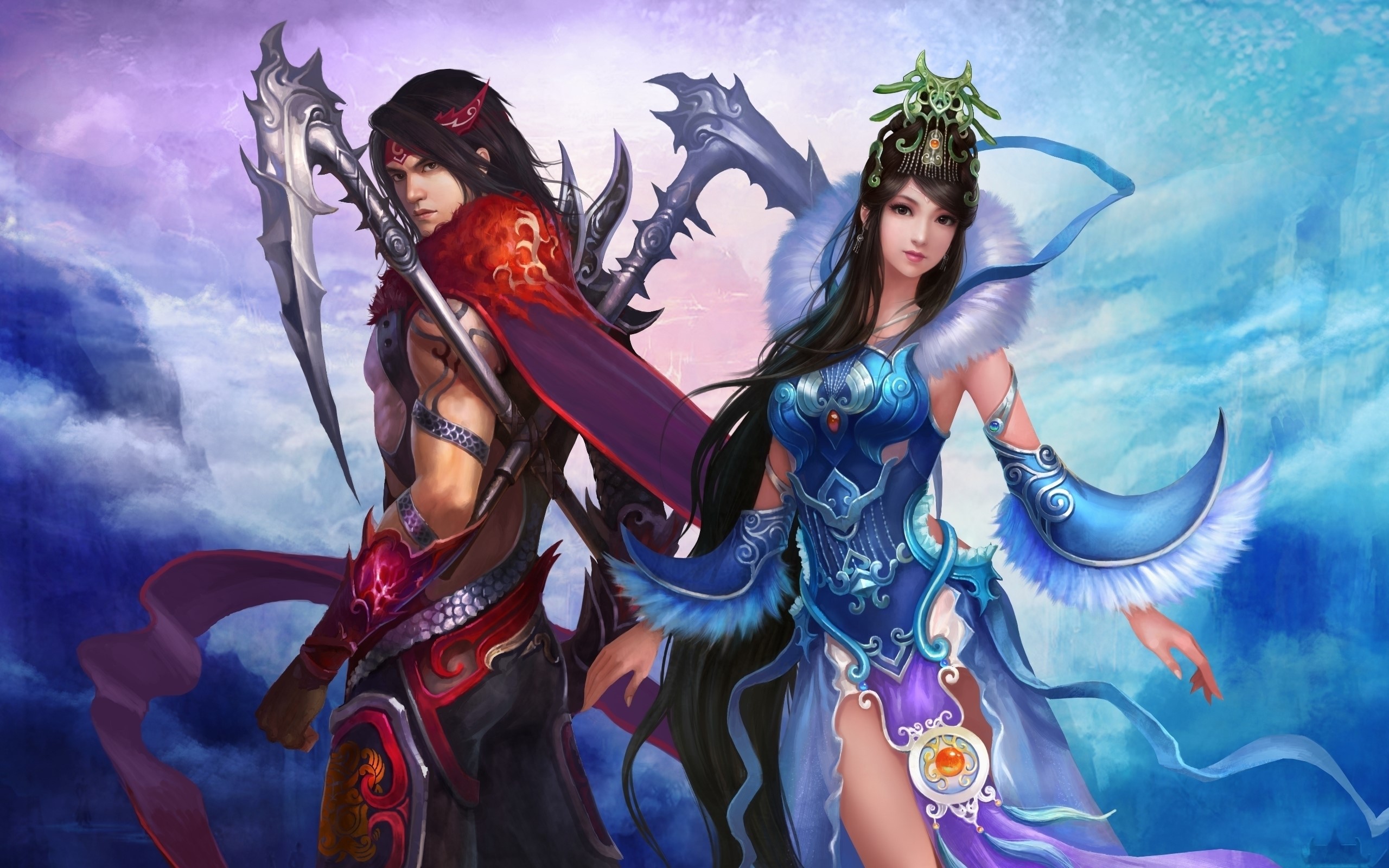 Man and woman from Perfect World HD Wallpaper