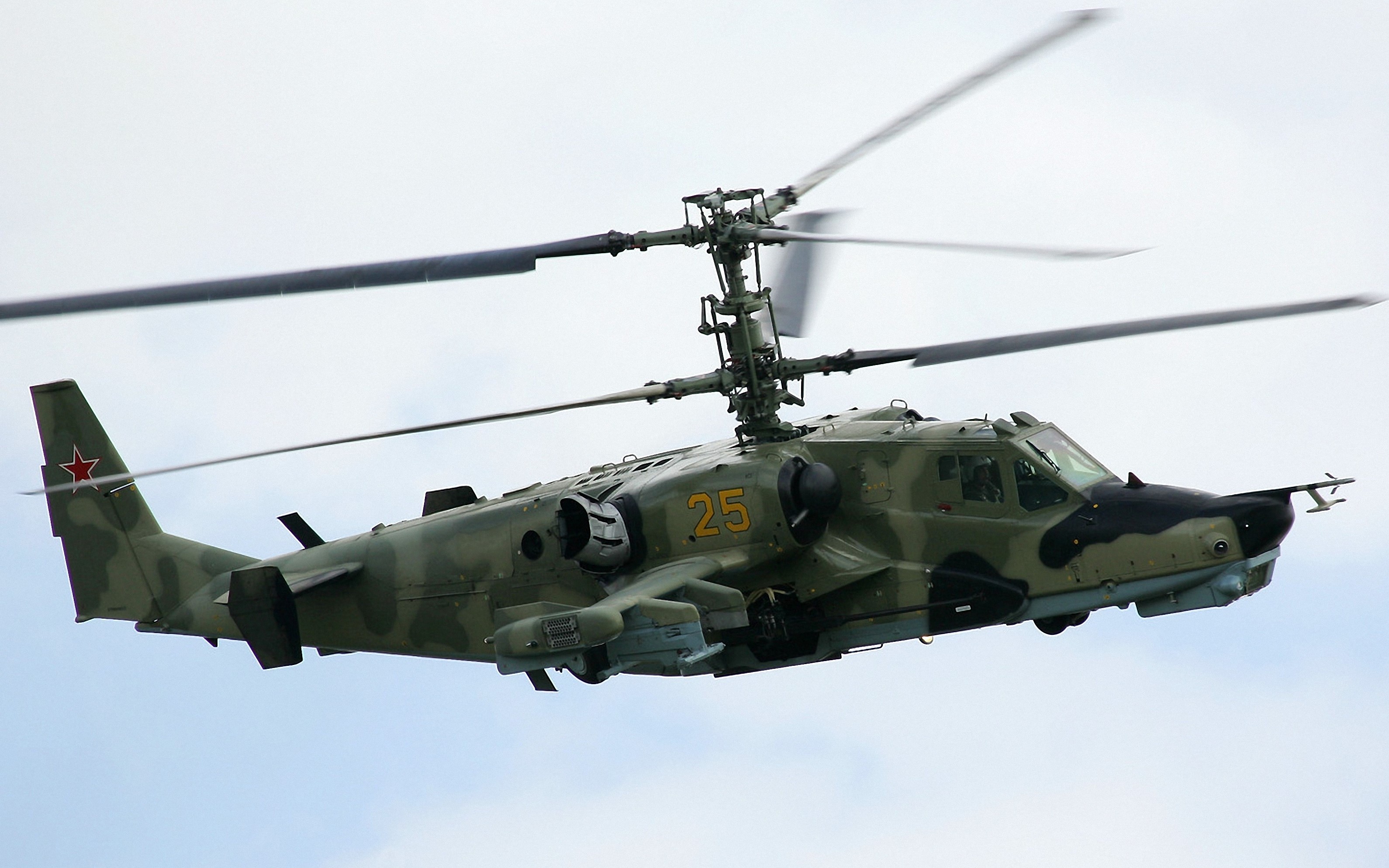 Russian Kamov Ka-52 Alligator attack helicopter HD Wallpaper