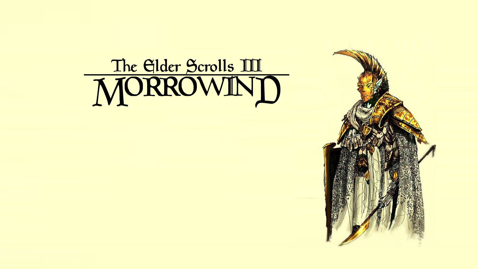 The Elder Scrolls III: Morrowind game title and character art HD Wallpaper