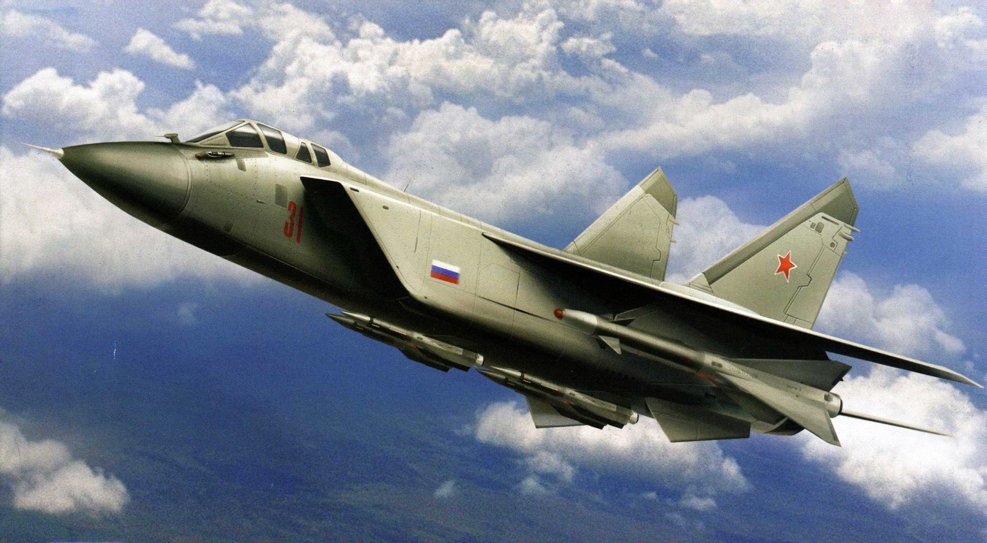 Mikoyan-Gurevich MiG-25 Foxbat in flight HD Wallpaper
