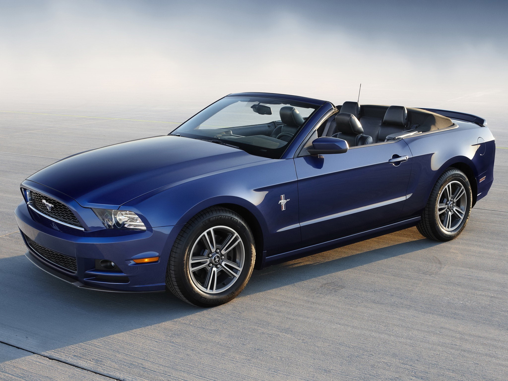 Blue Ford Mustang Convertible HD Wallpaper