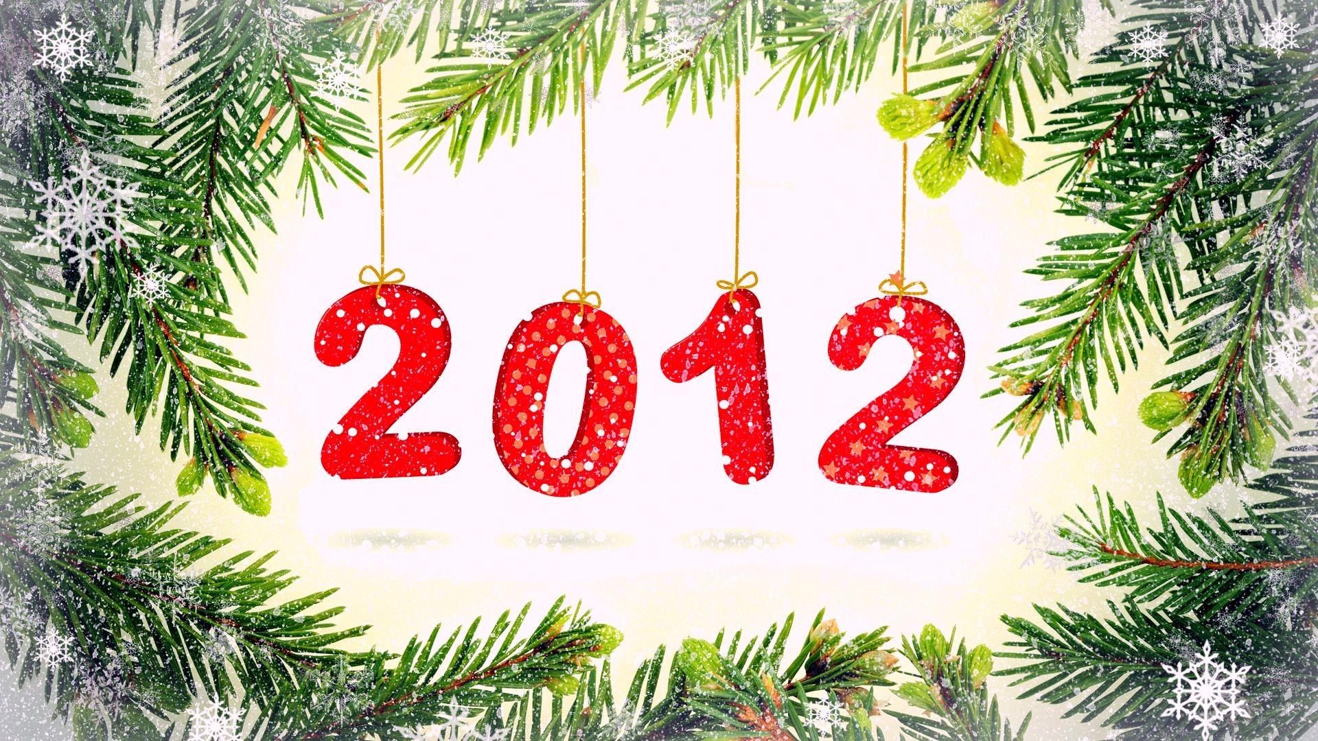 2012 New Year Christmas Decoration HD Wallpaper