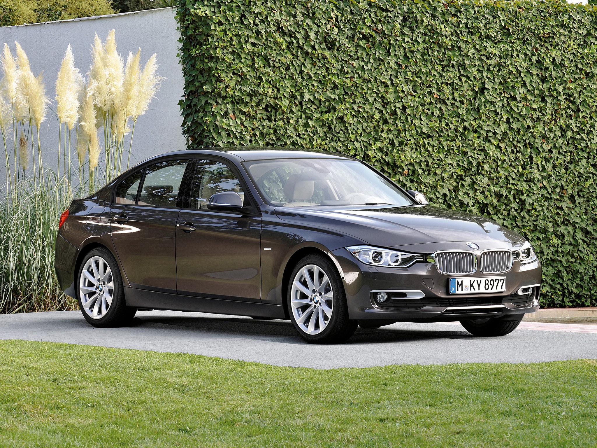 BMW Sedan parked on a driveway HD Wallpaper