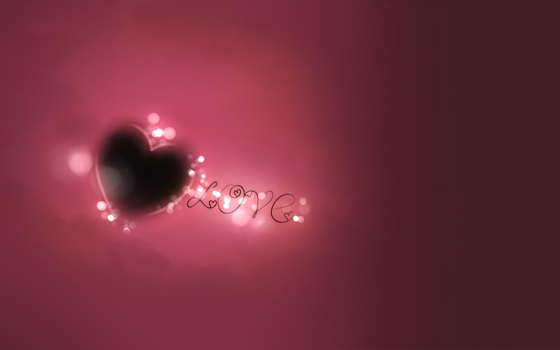 Black heart with the word LOVE HD Wallpaper