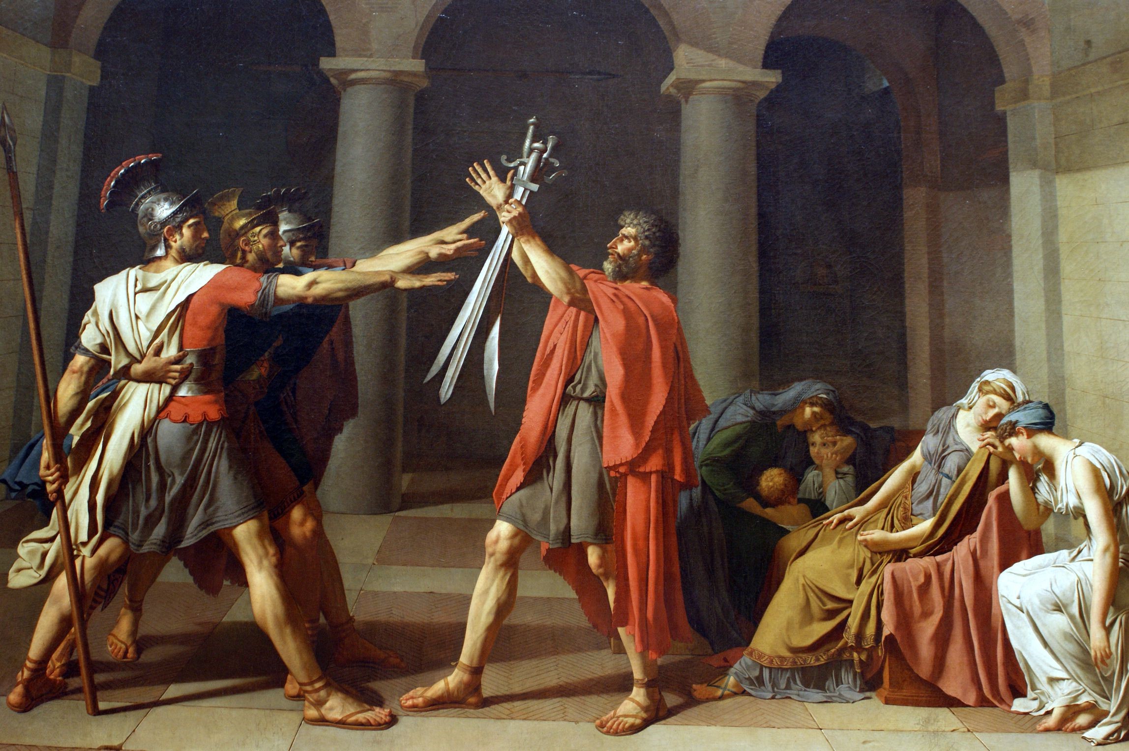 The Oath of the Horatii by Jacques-Louis David HD Wallpaper