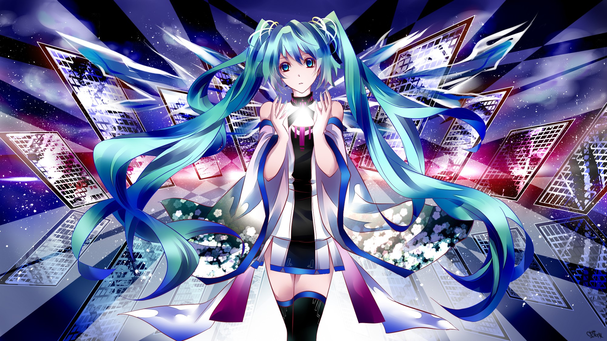 Hatsune Miku from Vocaloid HD Wallpaper