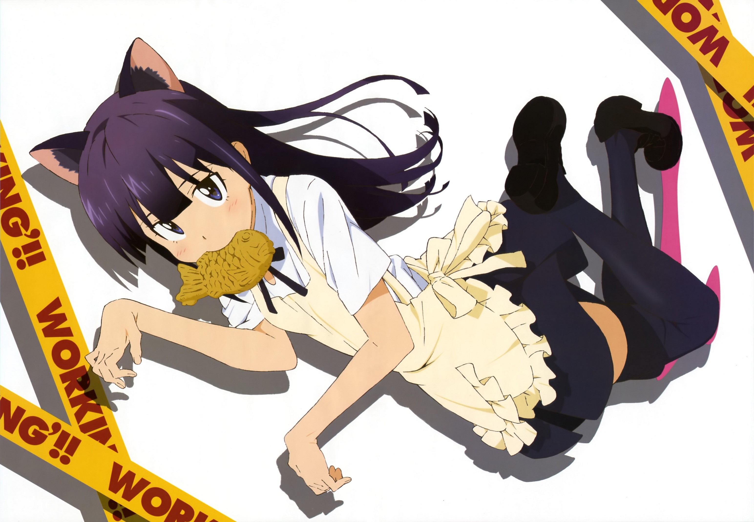 Popura Taneshima from Working!! eating Taiyaki HD Wallpaper