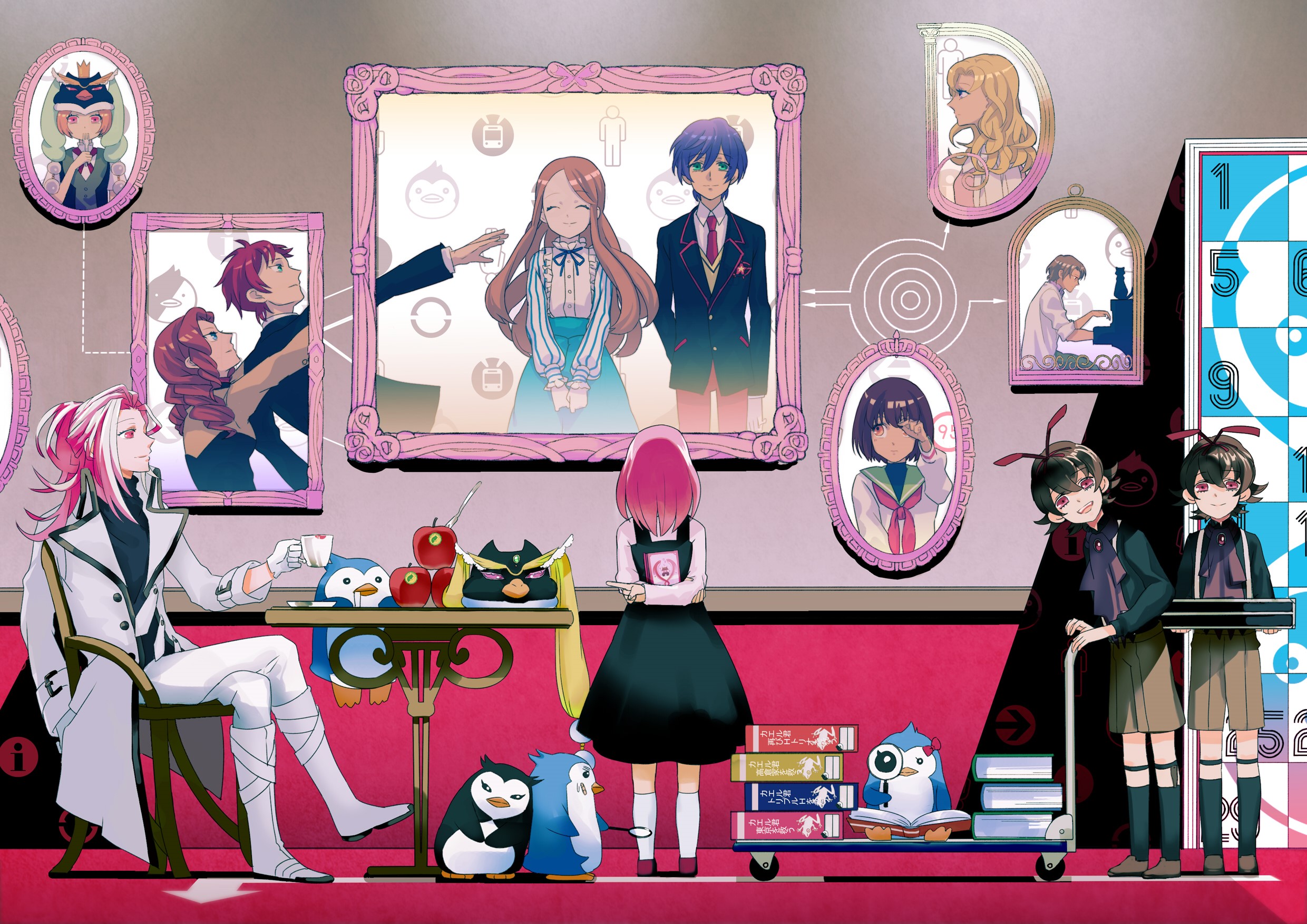 Mawaru Penguin Drum characters and portraits HD Wallpaper