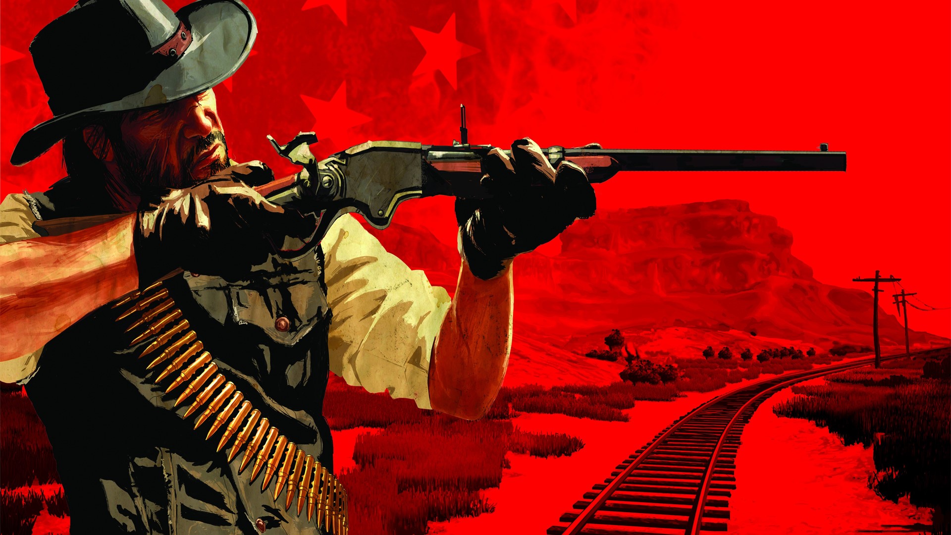 Man with rifle from Red Dead Redemption HD Wallpaper