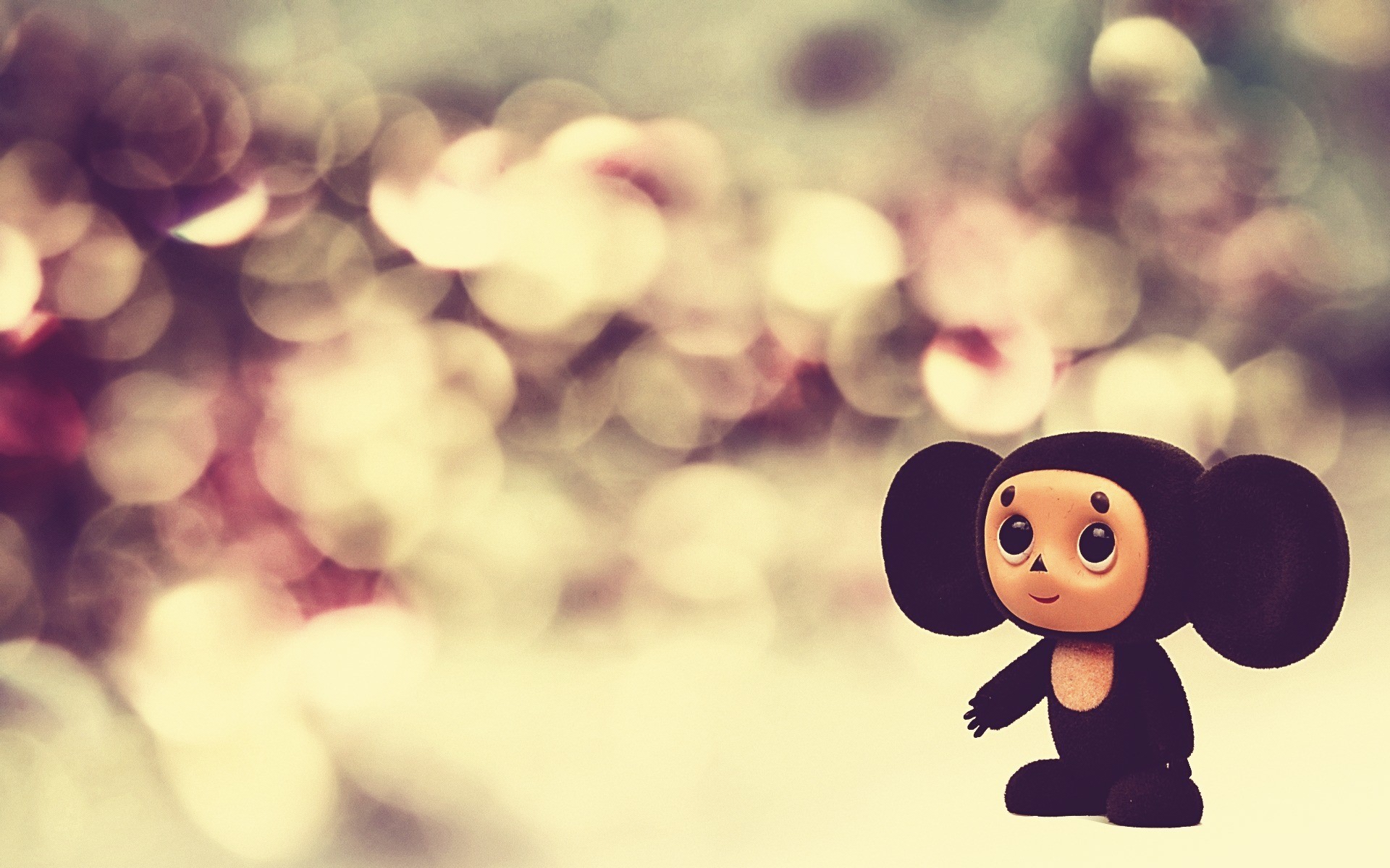 Cheburashka with bokeh background HD Wallpaper