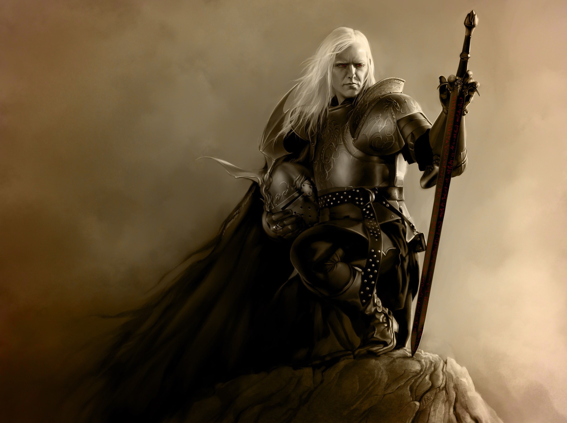 The Witcher Warrior with Sword and Armor HD Wallpaper