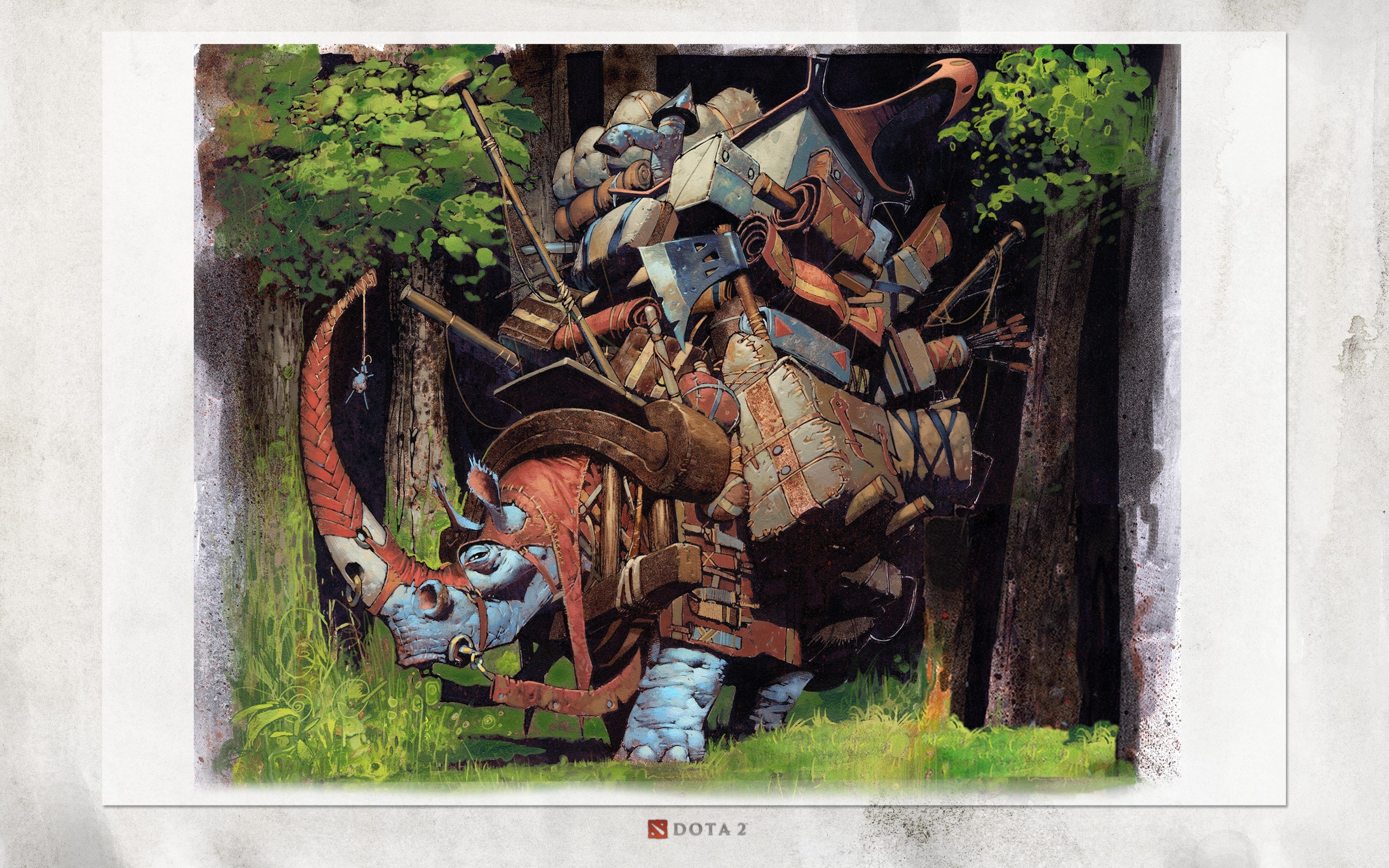 Rhyzom from Dota 2 carrying a large load HD Wallpaper