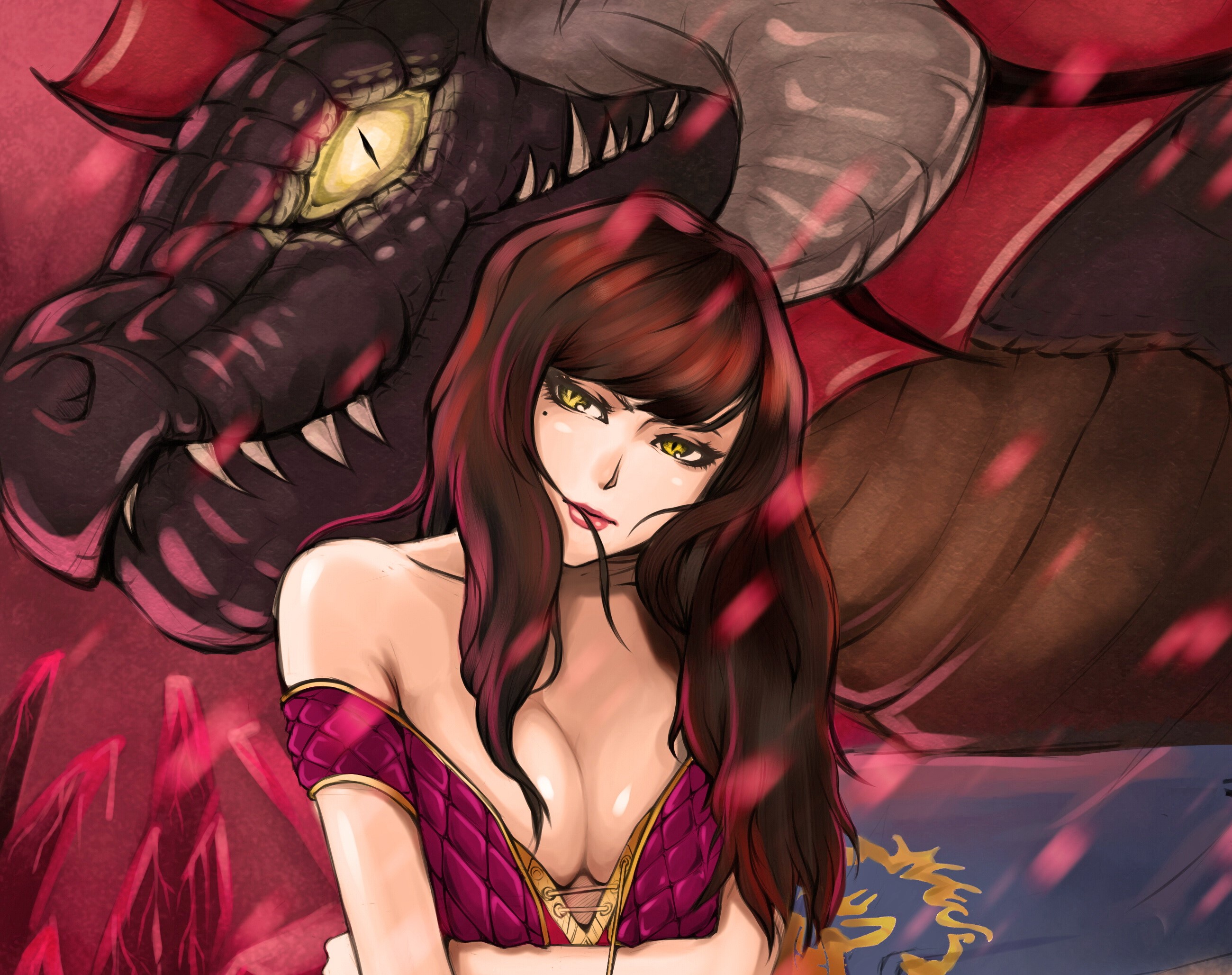 Woman and dragon from World of WarCraft HD Wallpaper