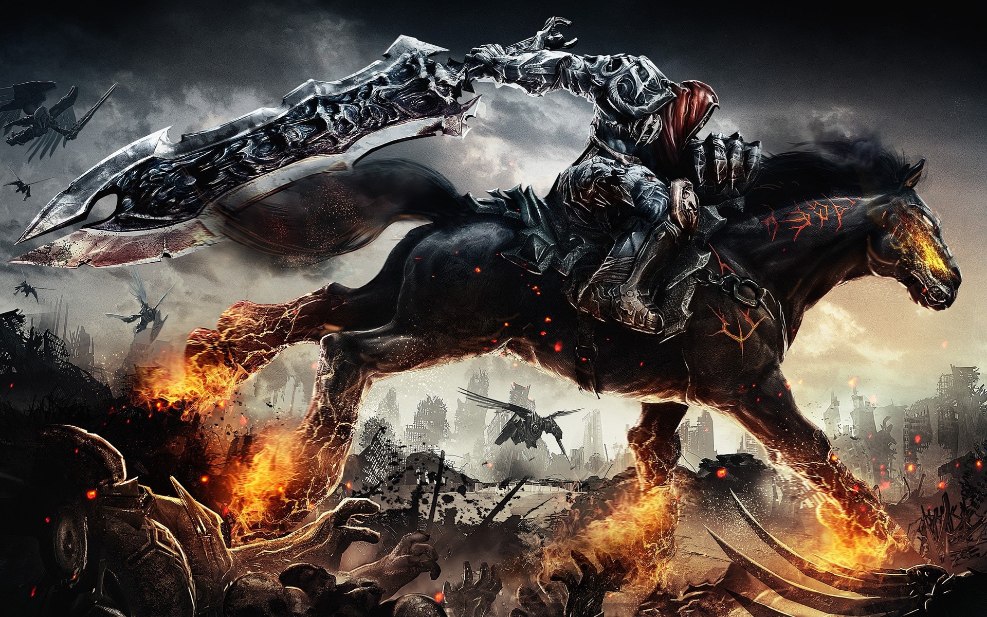 War on horseback from Darksiders HD Wallpaper