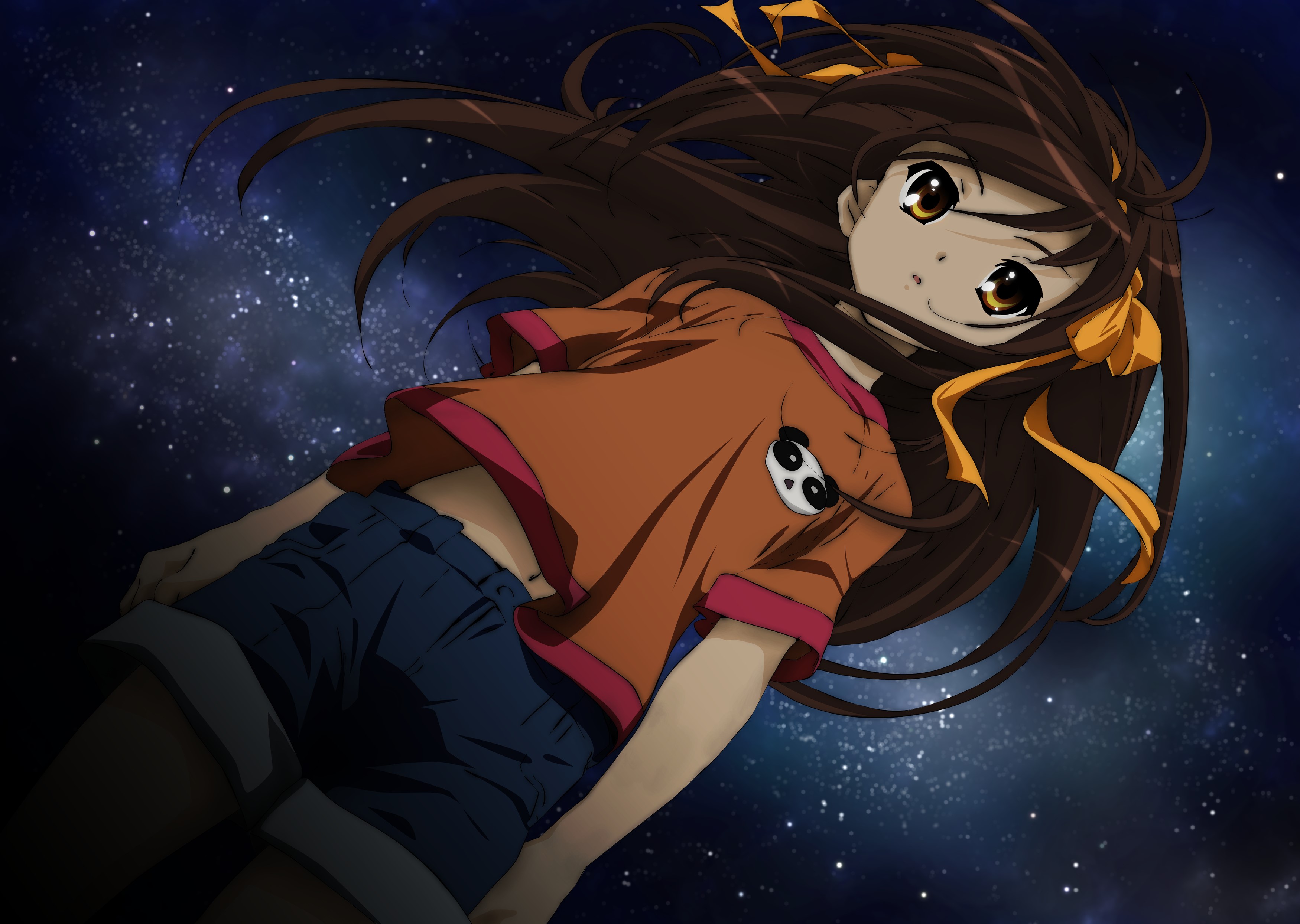 Haruhi Suzumiya from The Melancholy of Haruhi Suzumiya HD Wallpaper