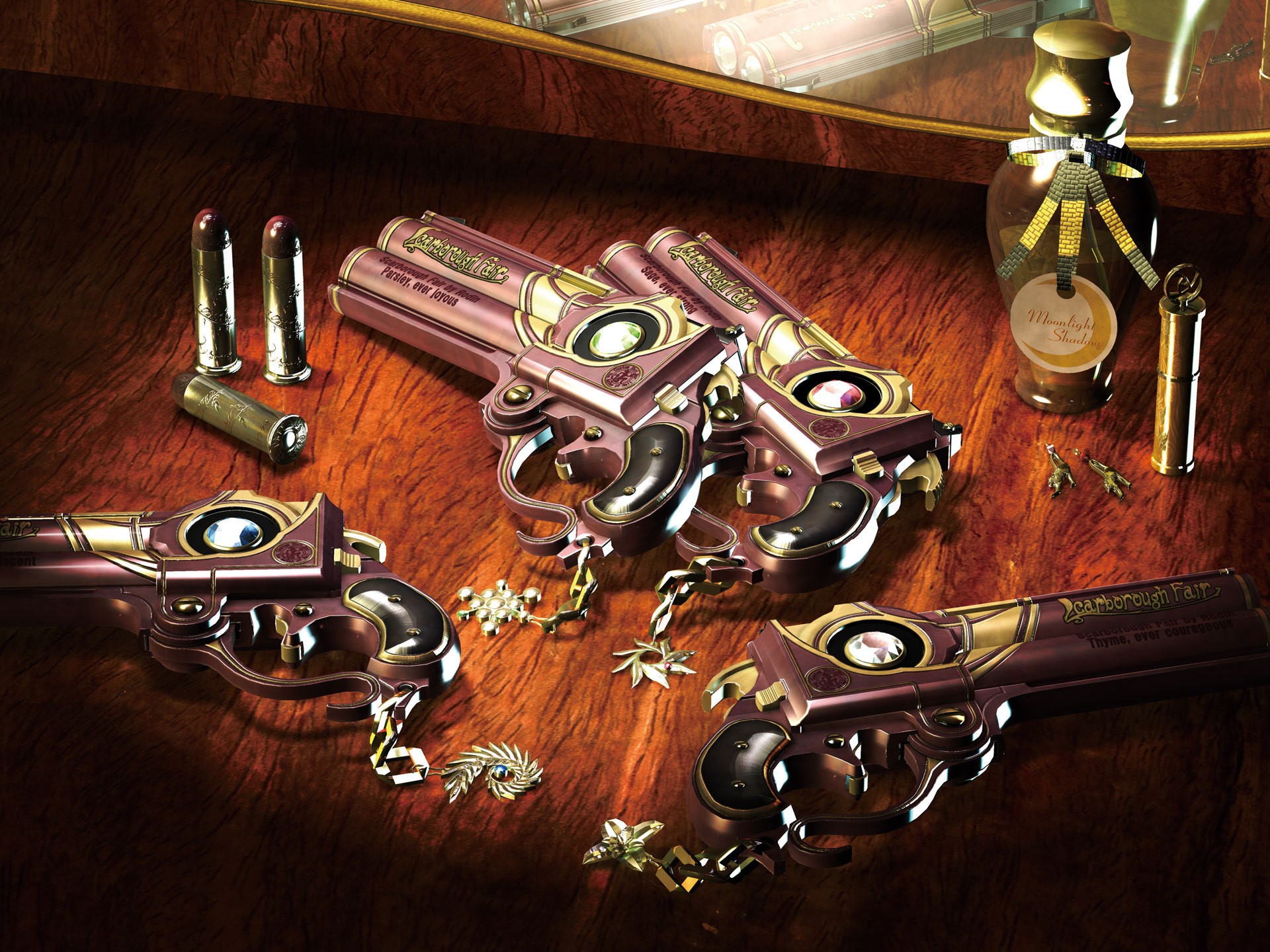 Bayonetta's pistols and perfume HD Wallpaper