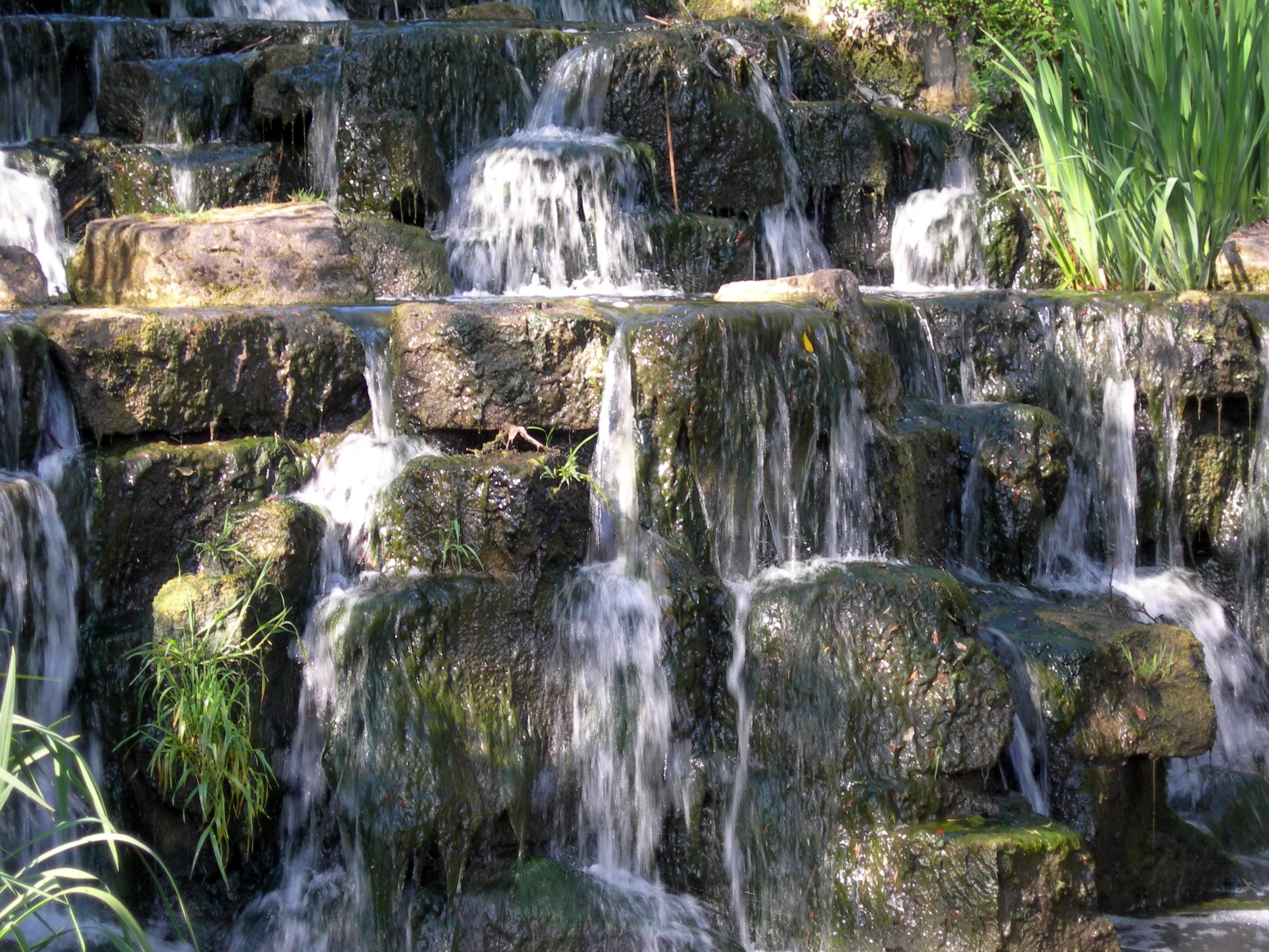 Waterfalls in Queen Mary's Garden HD Wallpaper