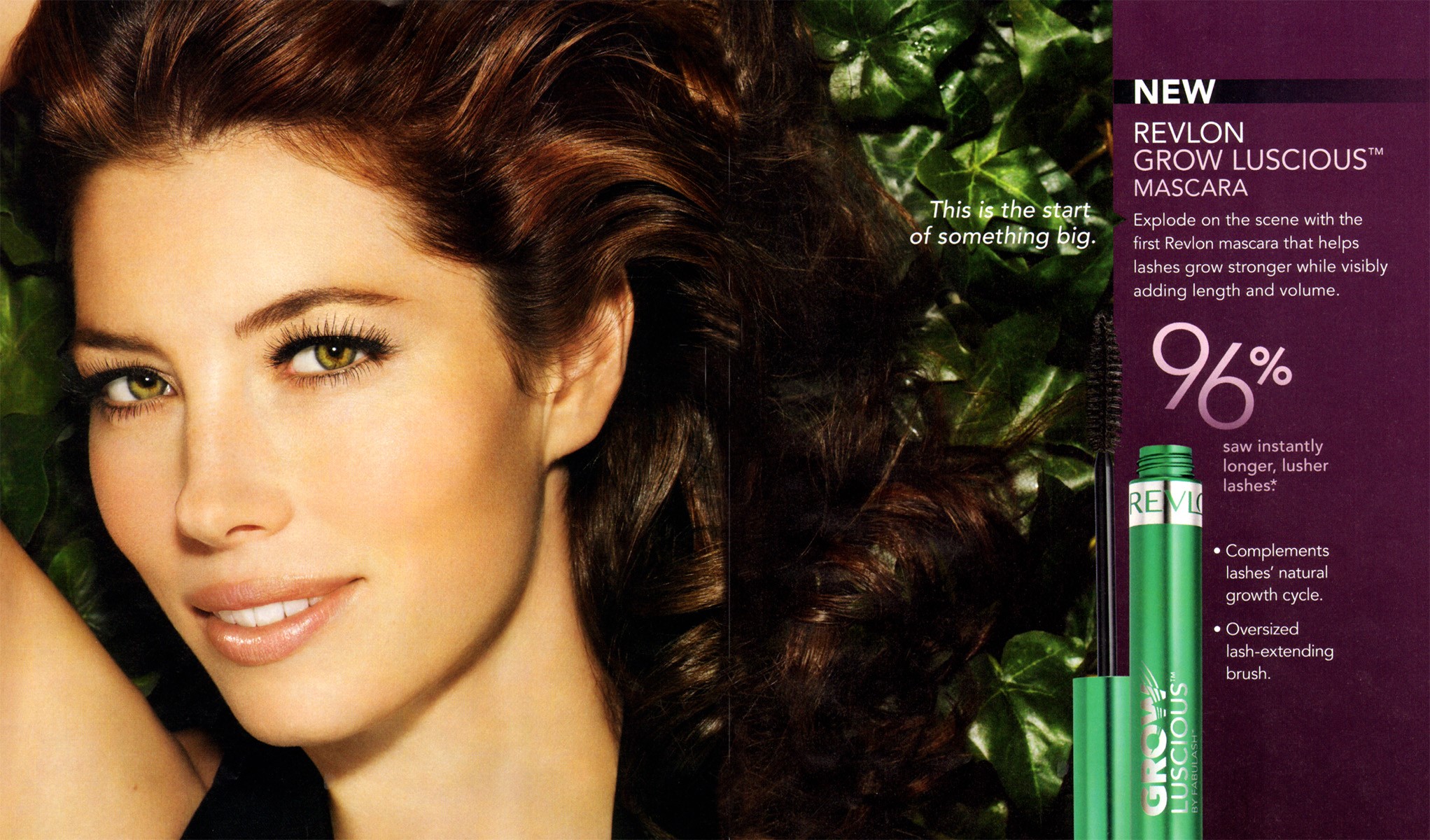 Jessica Biel for Revlon Grow Luscious Mascara HD Wallpaper