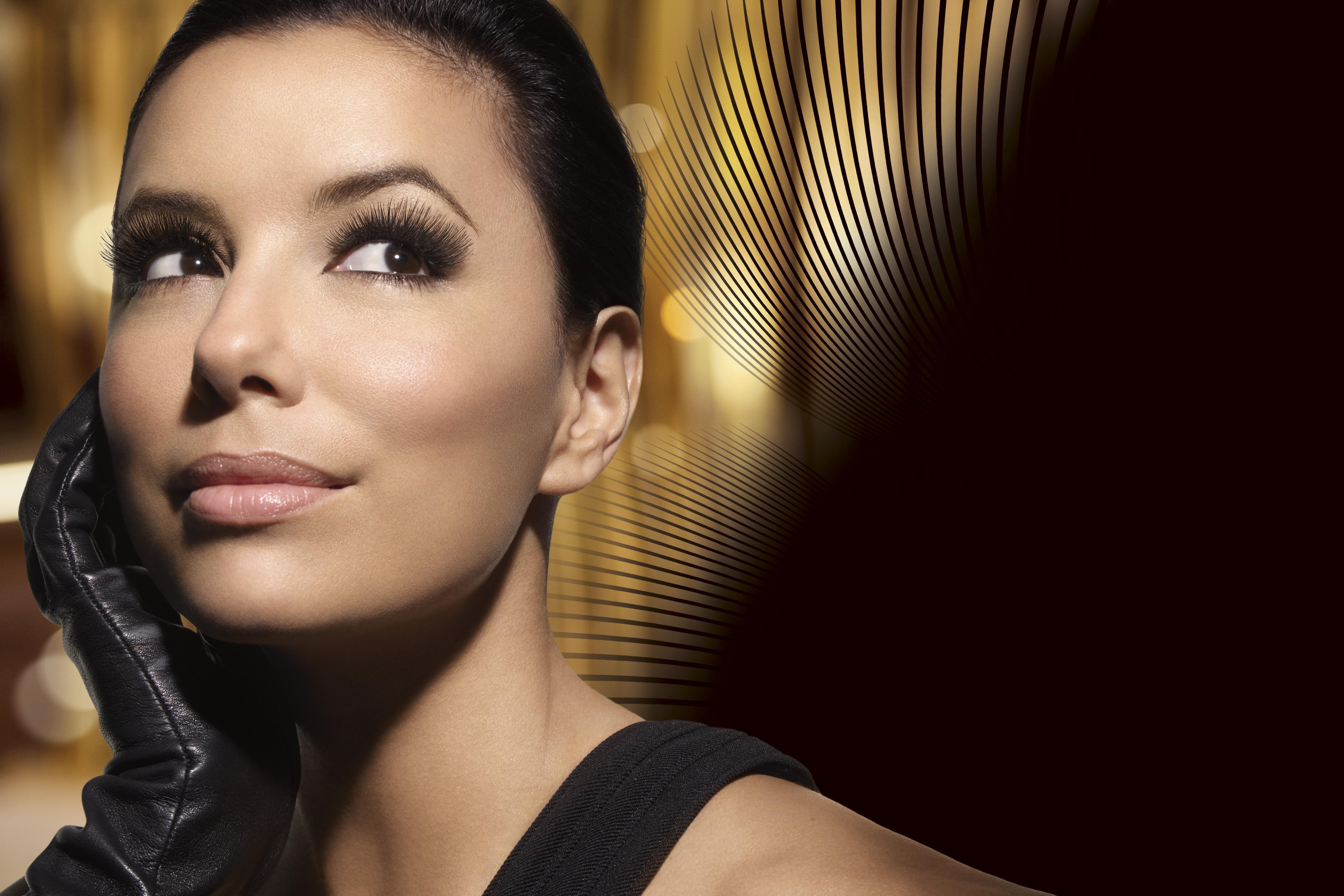 Eva Longoria wearing black gloves and dress HD Wallpaper