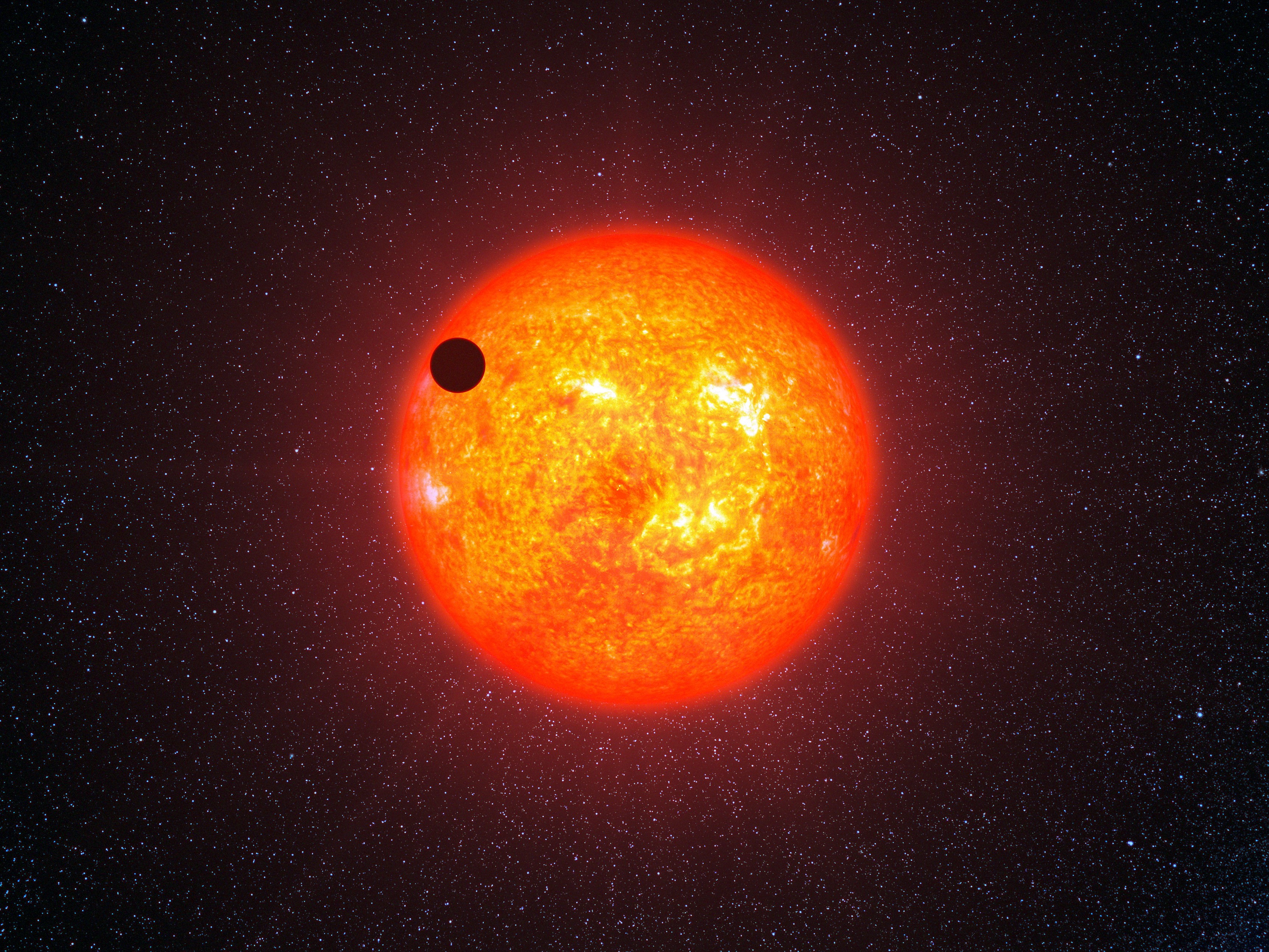 Planet Transiting a Star HD Wallpaper