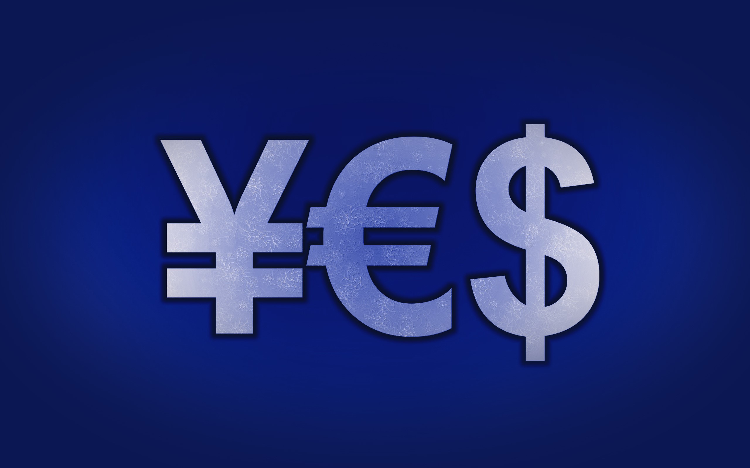 Yen, Euro, and Dollar currency symbols HD Wallpaper
