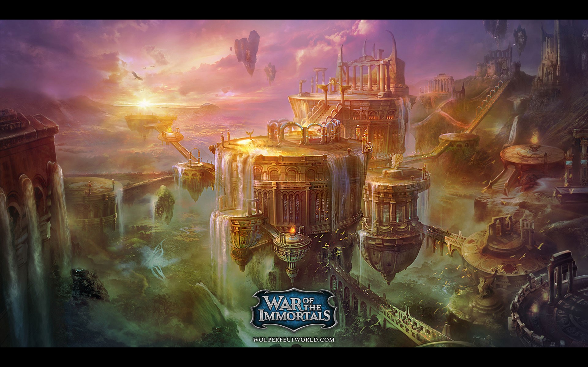 War of the Immortals fantasy landscape HD Wallpaper