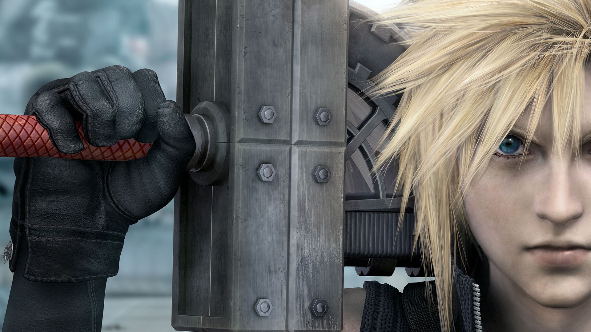 Cloud Strife from Final Fantasy VII holding Buster Sword HD Wallpaper