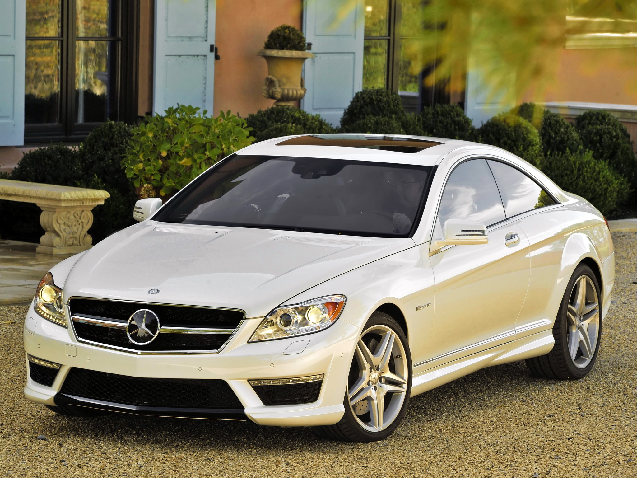 White Mercedes-Benz CLS 63 AMG Coupe HD Wallpaper