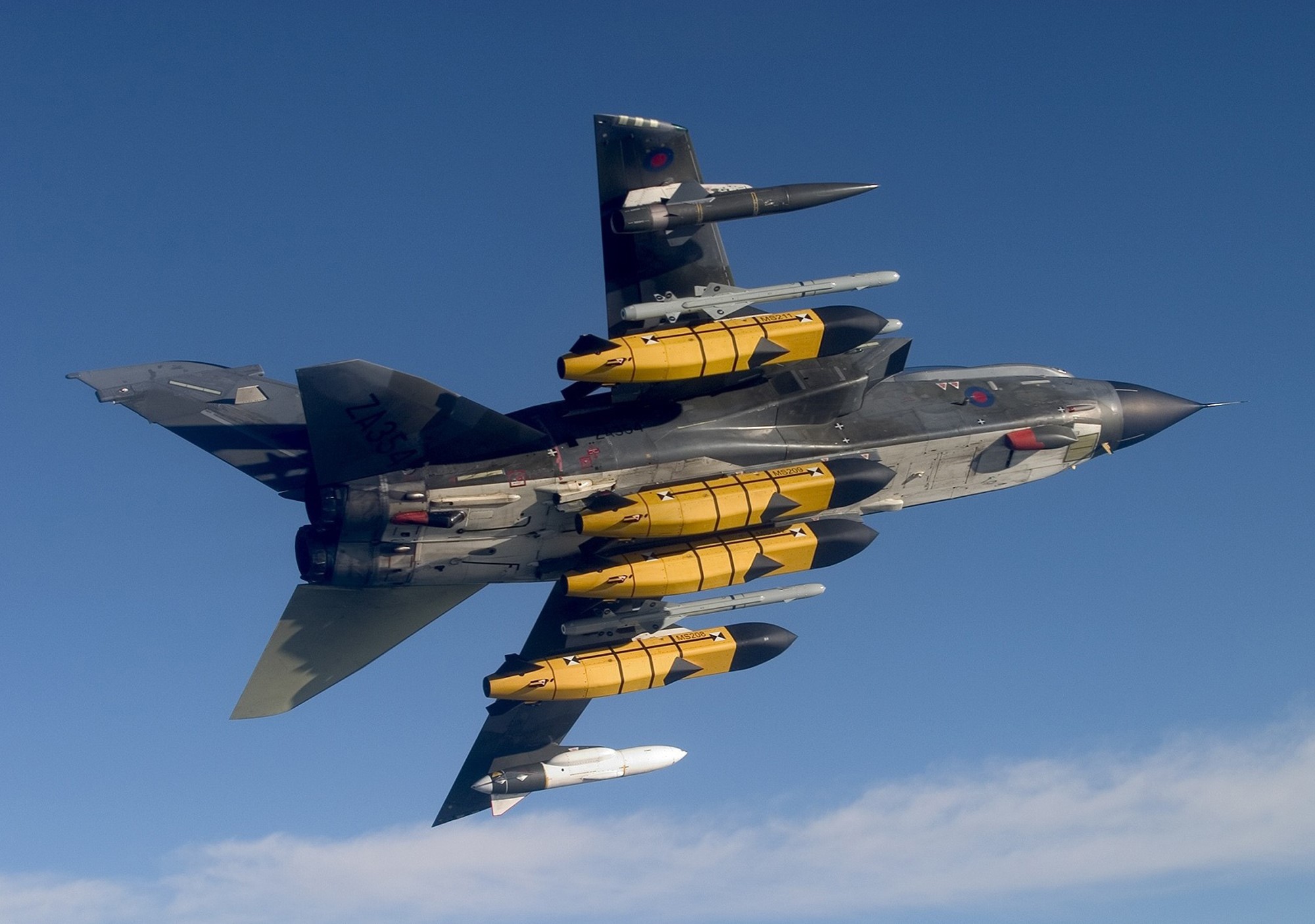 Royal Air Force Tornado GR4 fighter jet in flight HD Wallpaper
