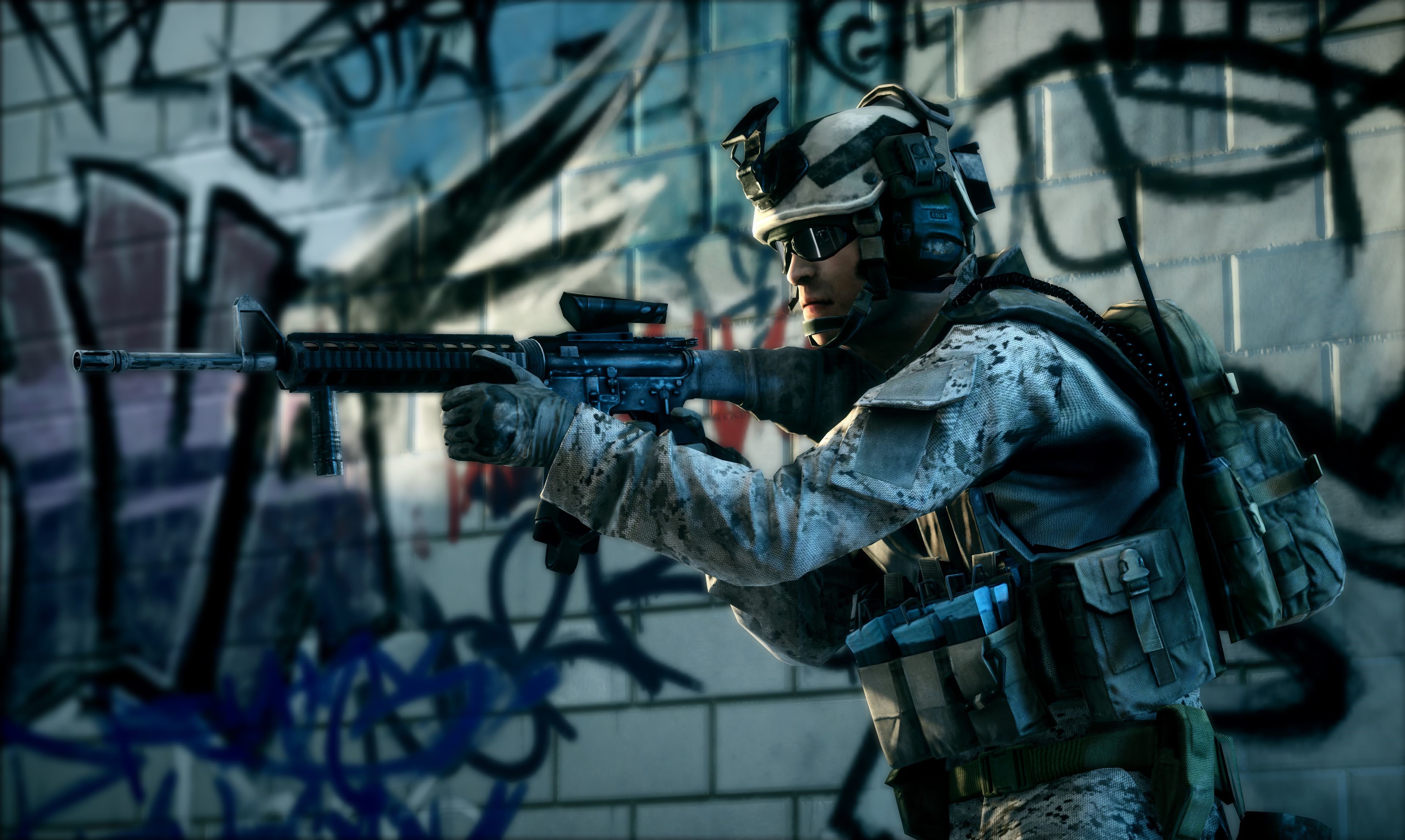 Soldier aiming rifle in Battlefield HD Wallpaper