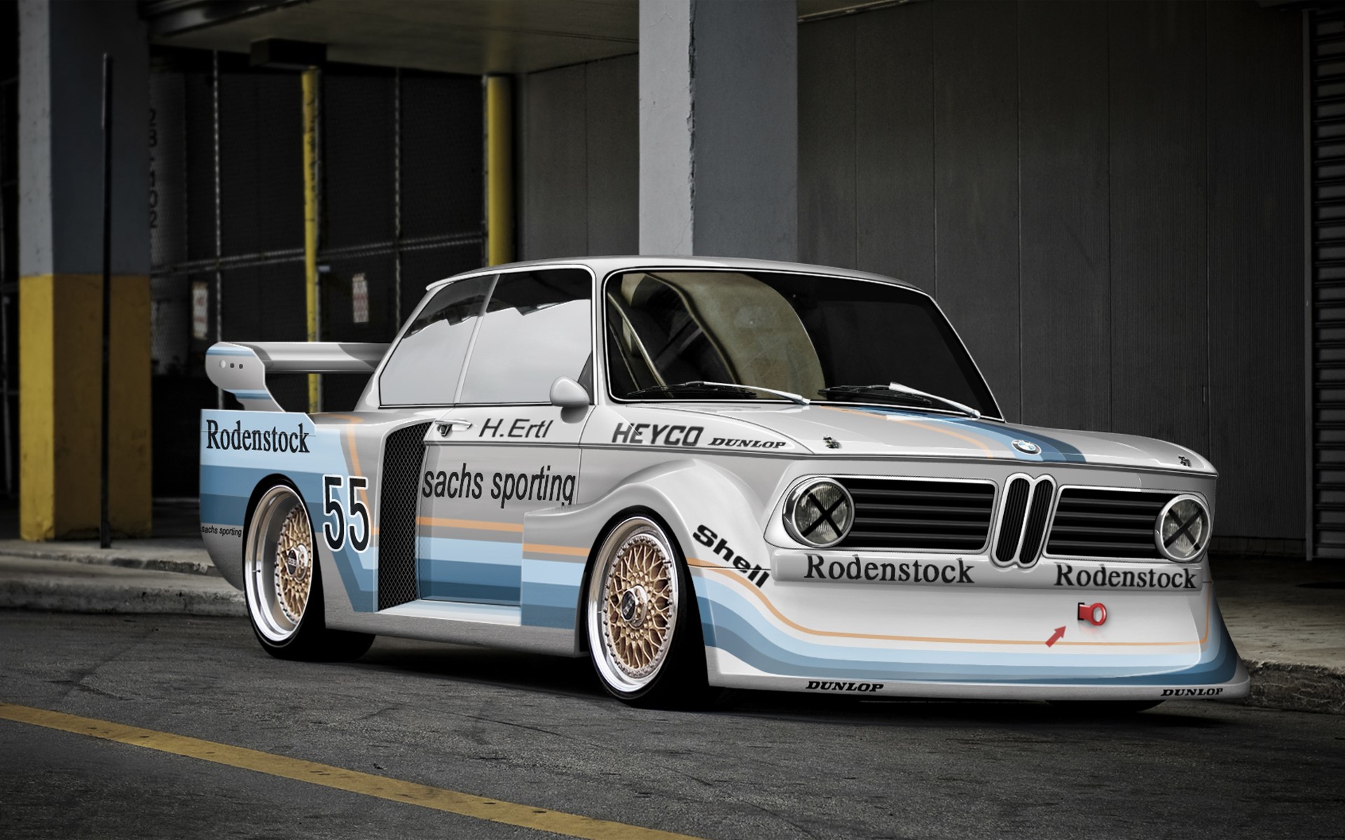 BMW 2002 race car with Rodenstock livery HD Wallpaper