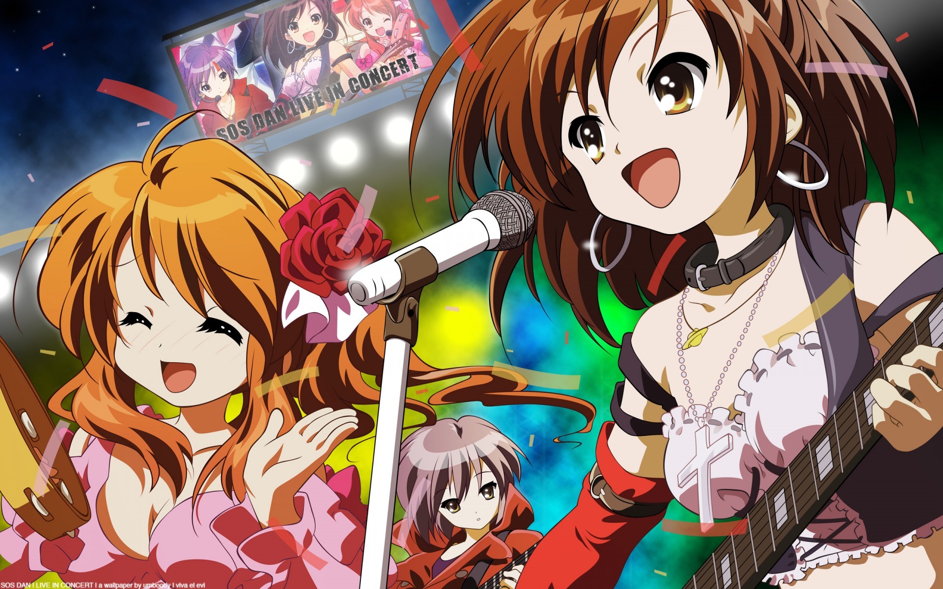 SOS Brigade from The Melancholy of Haruhi Suzumiya live in concert HD Wallpaper