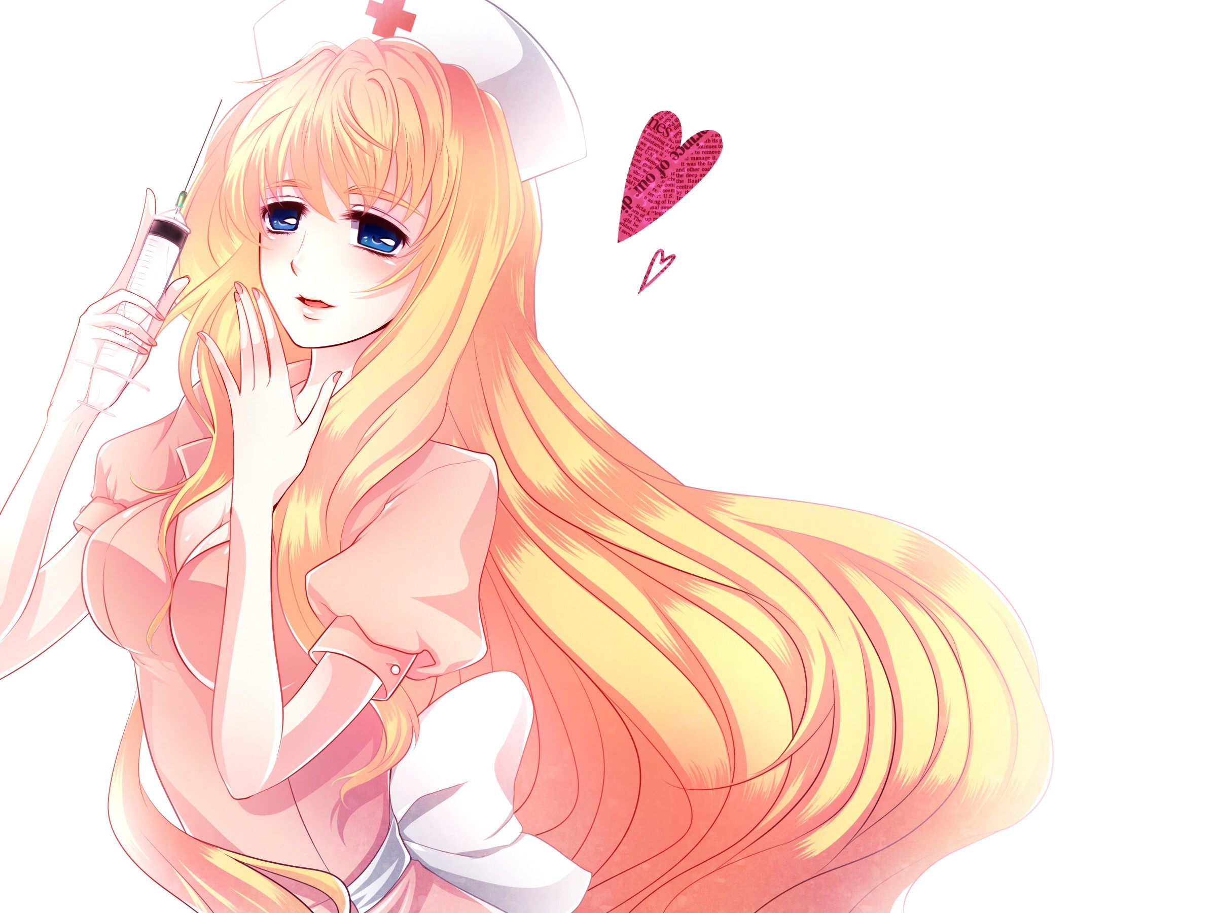 Ranka Lee from Macross Frontier as a nurse HD Wallpaper