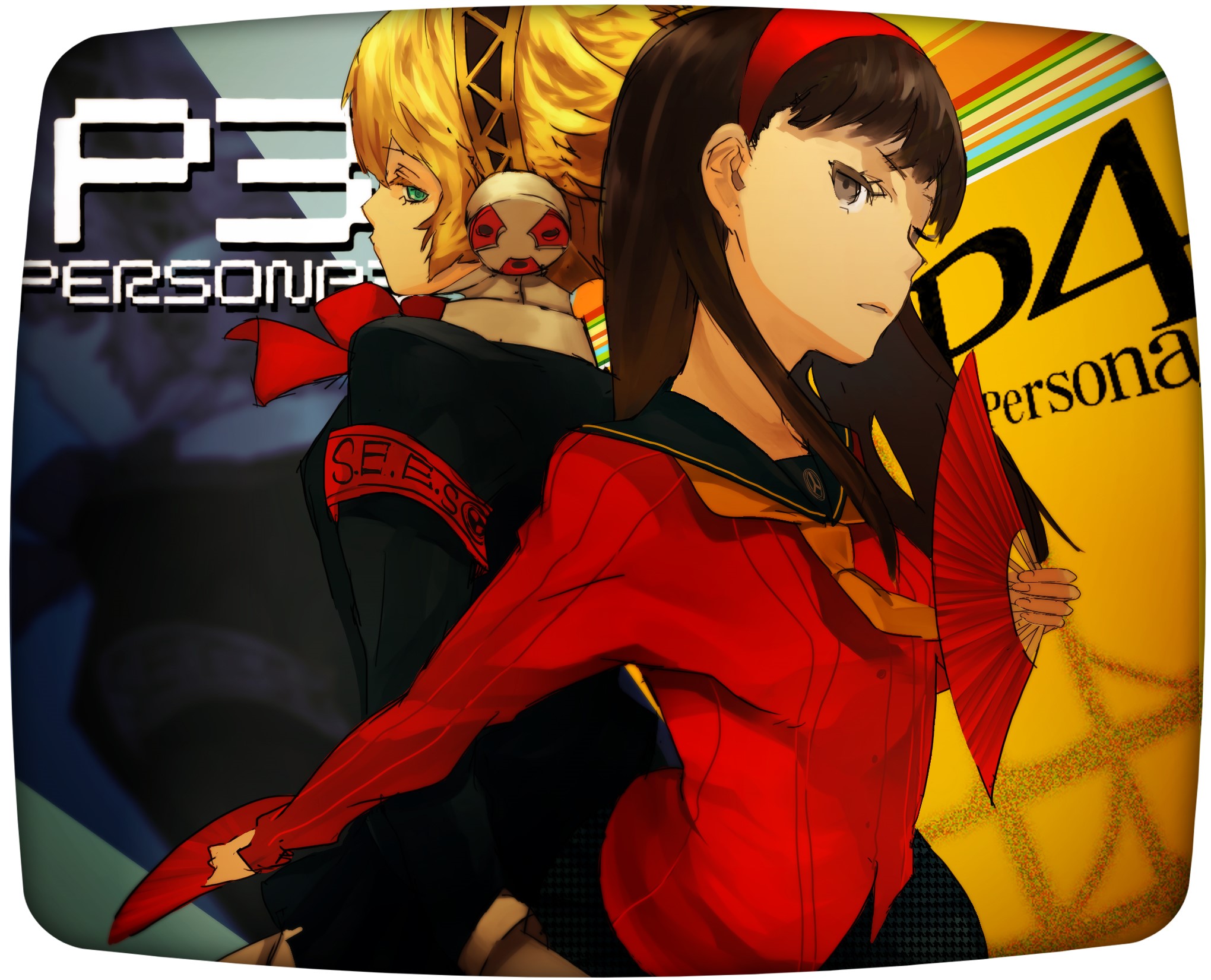 Aigis and Yukiko from Persona 3 and Persona 4 HD Wallpaper