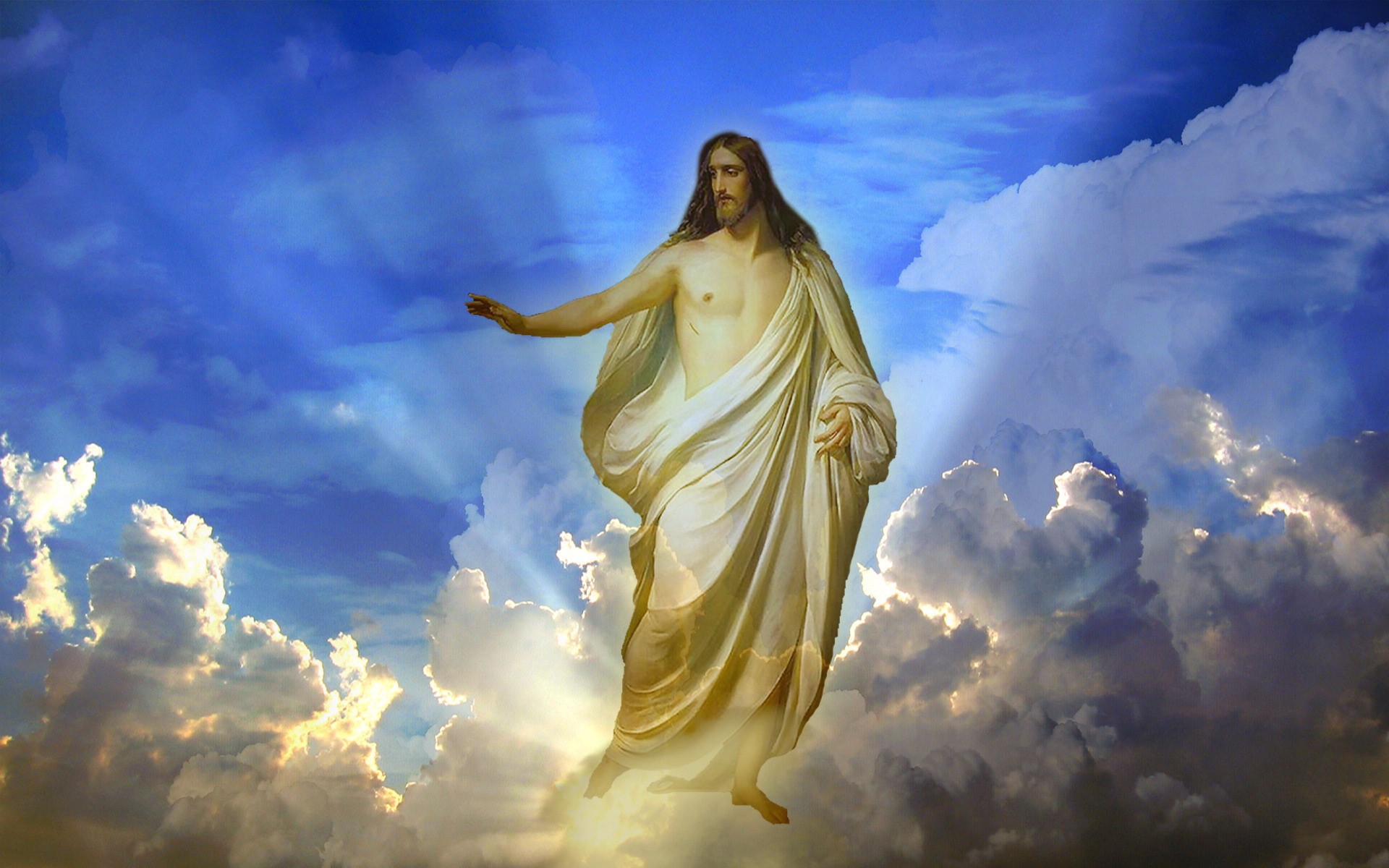 Jesus Christ Ascending into Heaven HD Wallpaper