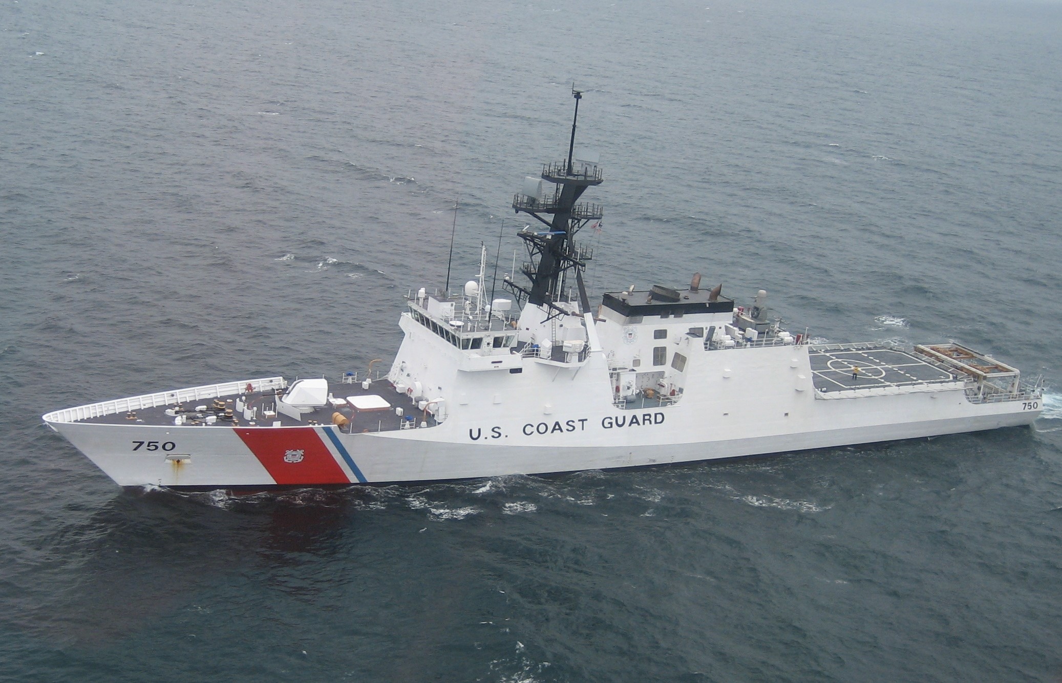 U.S. Coast Guard Cutter 750 at sea HD Wallpaper