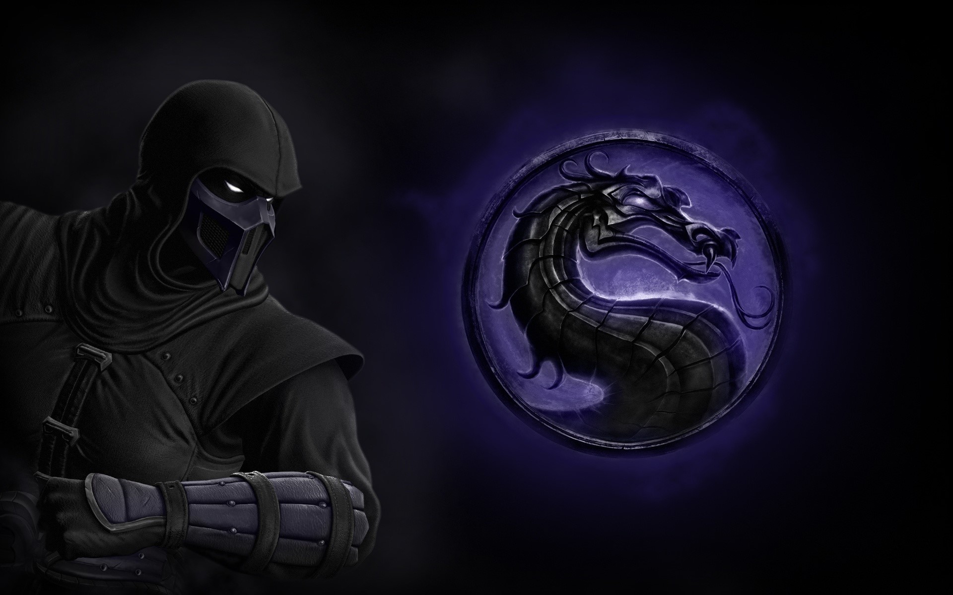 Sub-Zero from Mortal Kombat with Dragon Logo HD Wallpaper