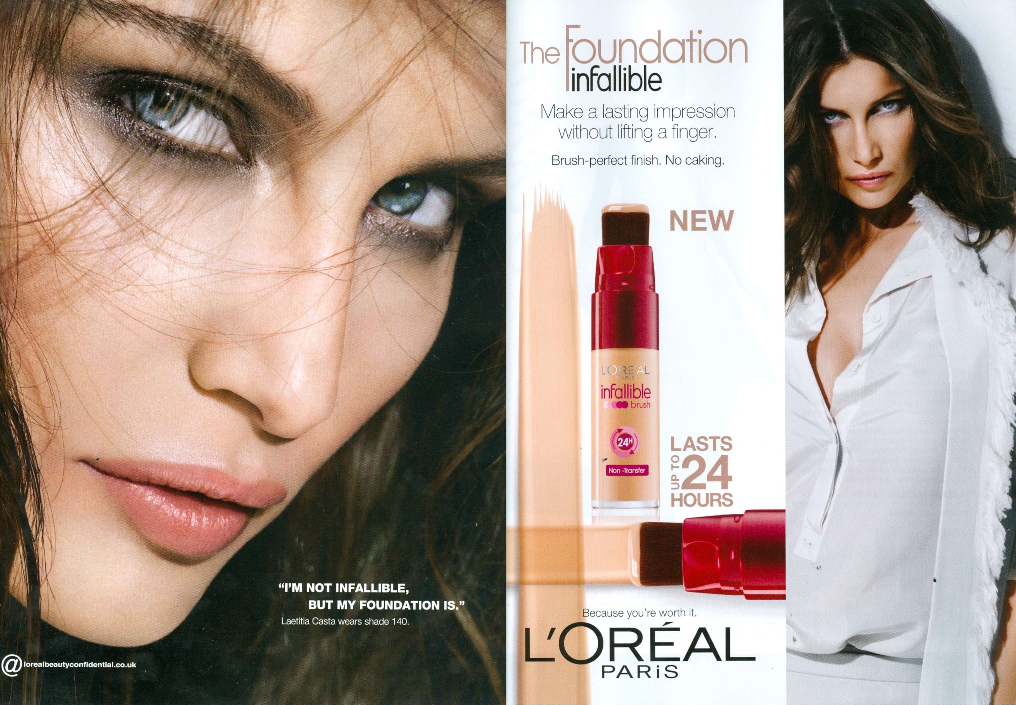 L'Oréal Infallible Foundation with Laetitia Casta HD Wallpaper